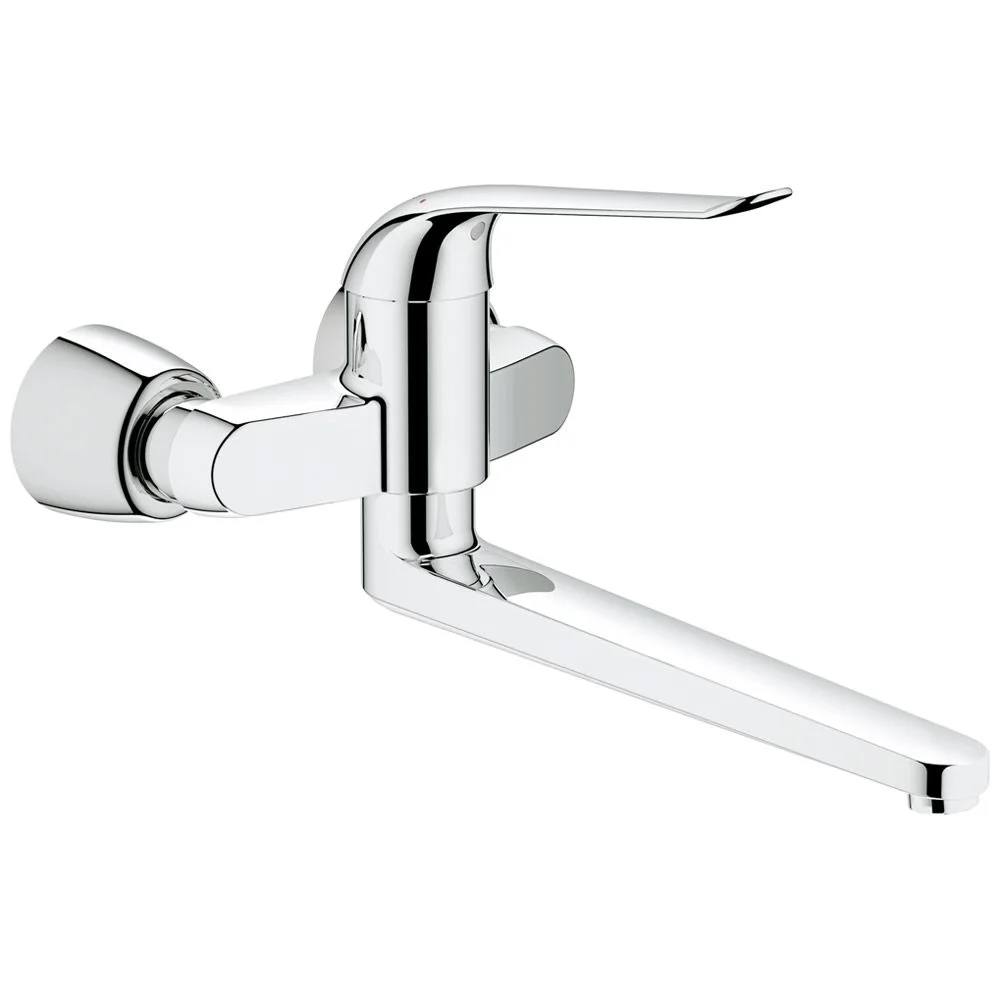 Chromowana bateria umywalkowa widok z boku, Grohe