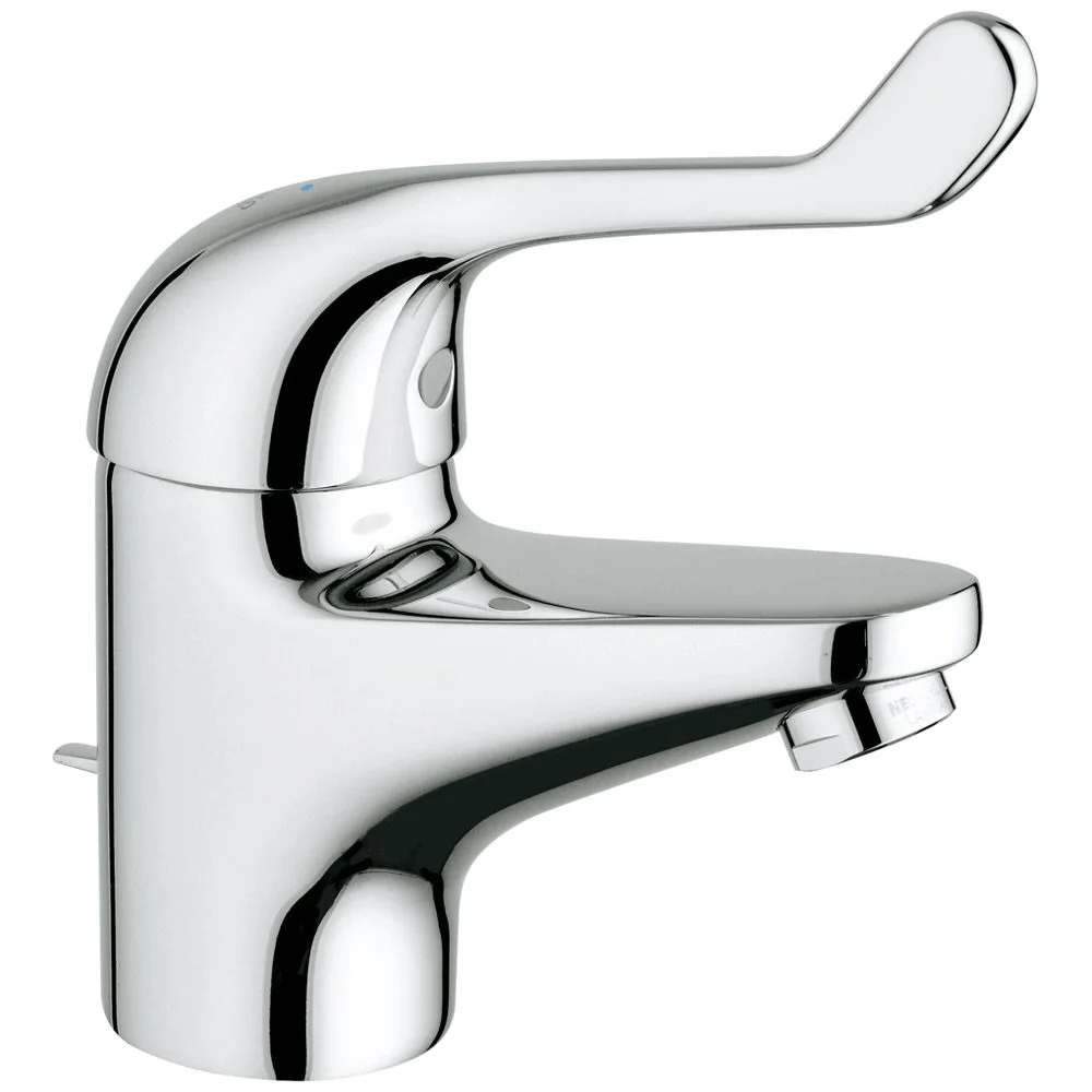 Chromowana bateria widok z przodu wycięty, Grohe