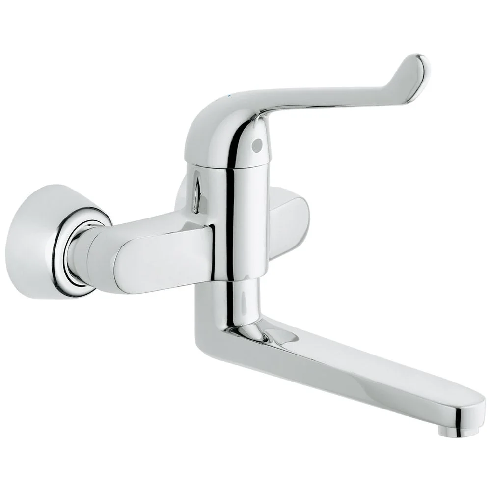 Chromowana bateria w widoku bocznym, Grohe