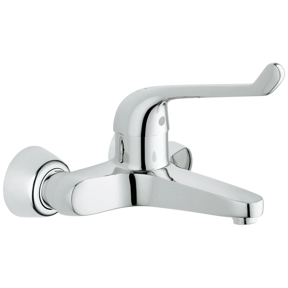Chromowana bateria w widoku bocznym, Grohe