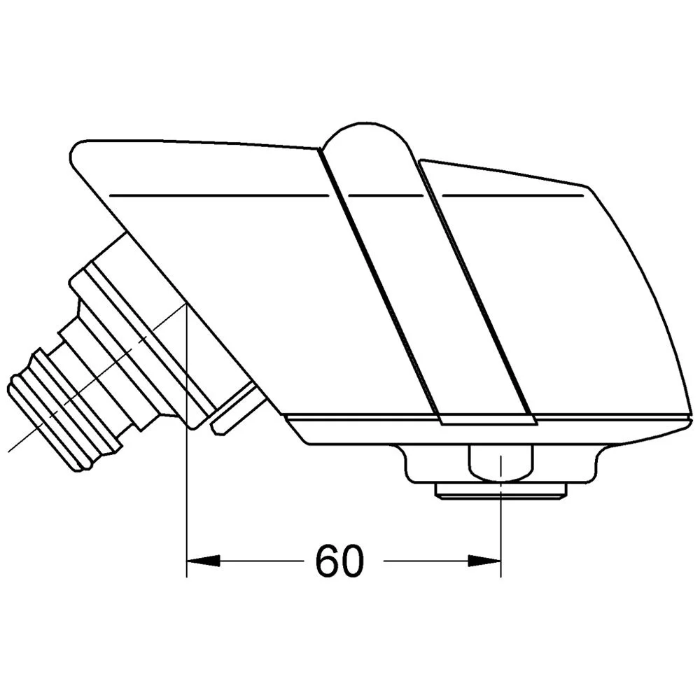 Rysunek techniczny wylewki z wymiarami, Grohe