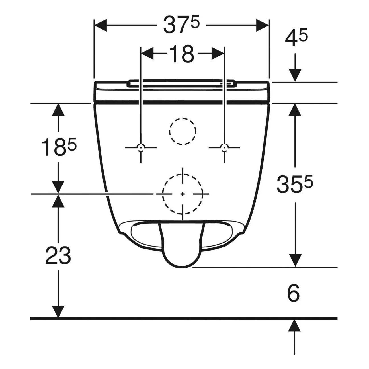 Geberit AquaClean Sela Square WC-Komplettanlage Wand-WC Bild 3