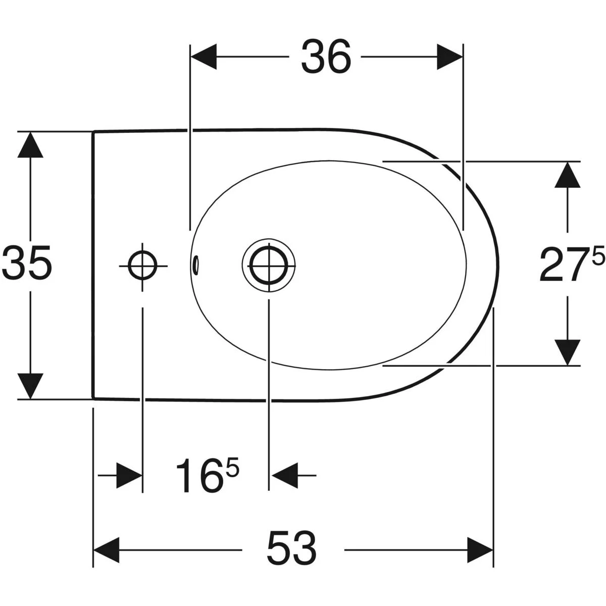 Geberit Acanto Wandbidet geschlossene Form Bild 5