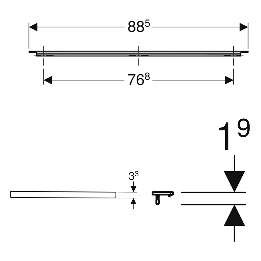 Geberit iCon Griff 88,5 cm Bild 3