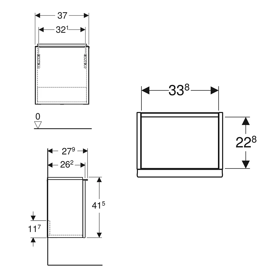 Geberit iCon Unterschrank für Handwaschbecken 37 cm, Türanschlag rechts Bild 5
