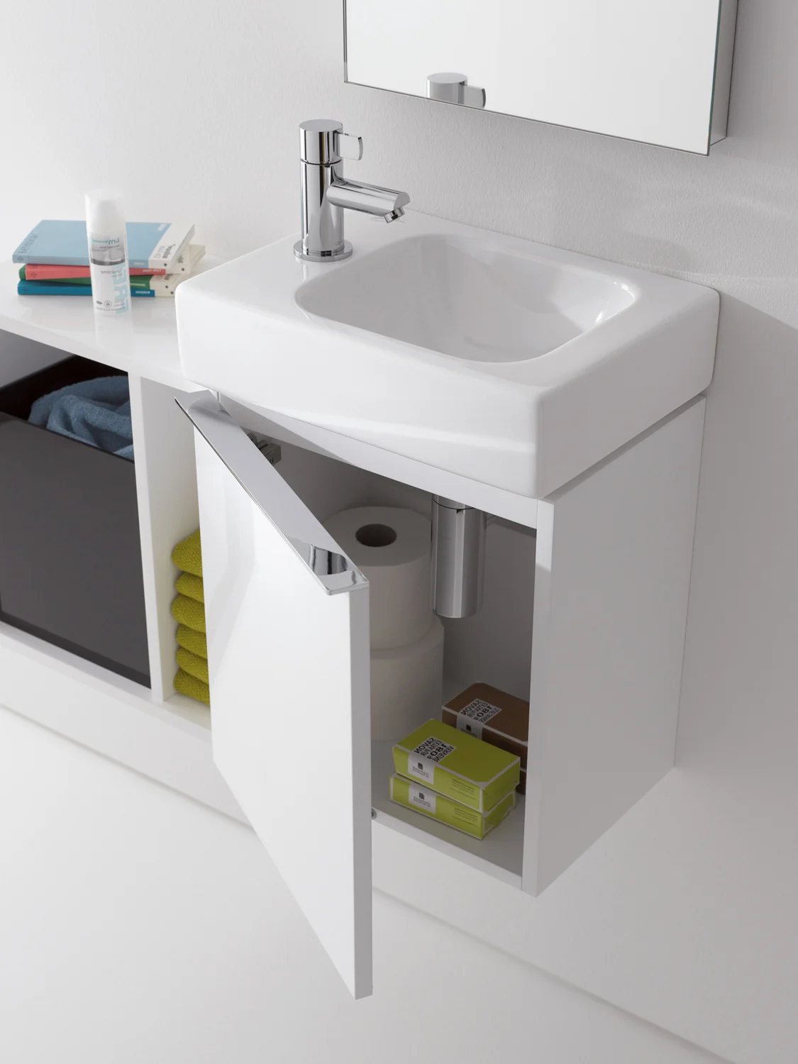 Geberit iCon Unterschrank für Handwaschbecken 37 cm, Türanschlag links Bild 3