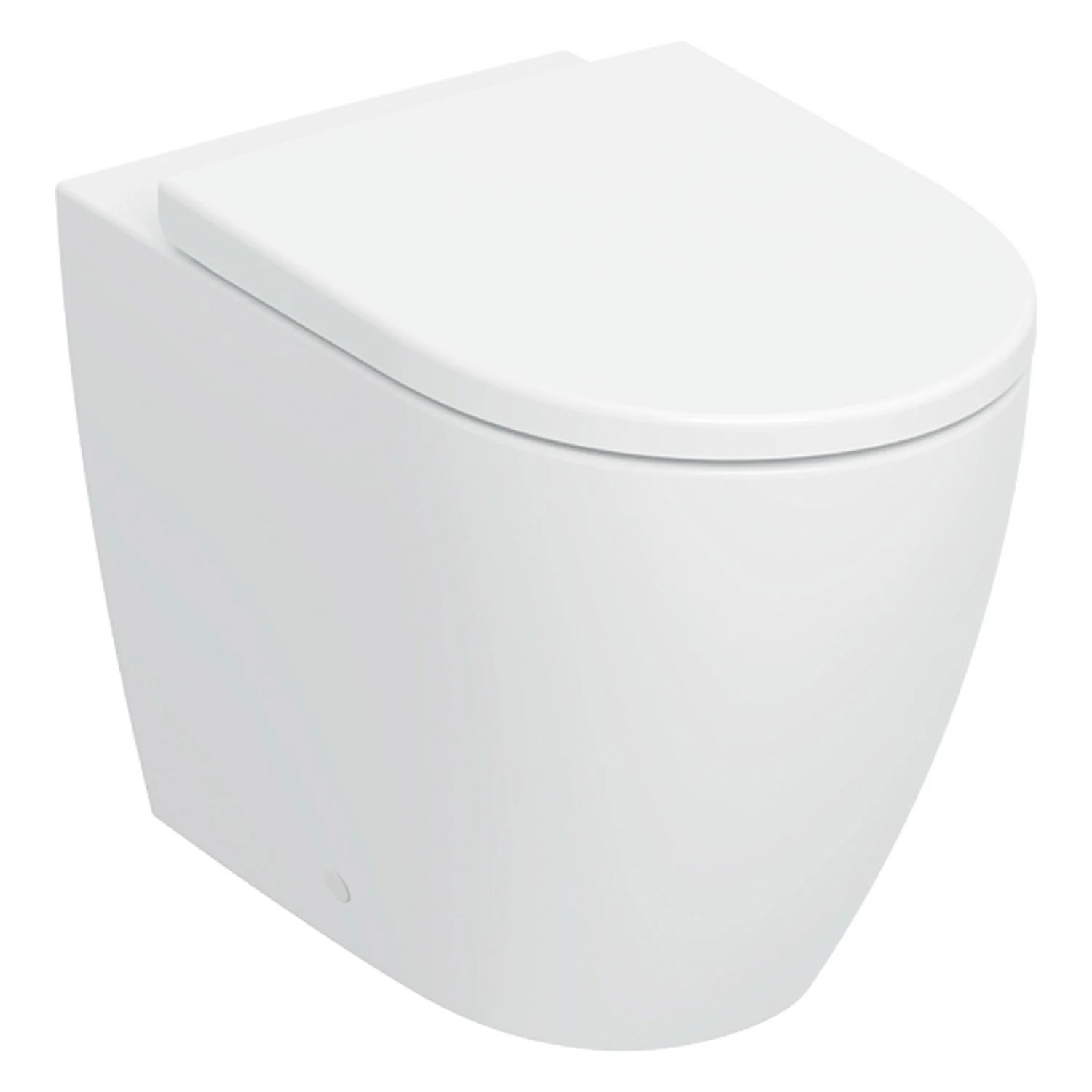 Geberit iCon Stand-WC Tiefspüler Set, geschlossene Form, TurboFlush, mit WC-Sitz