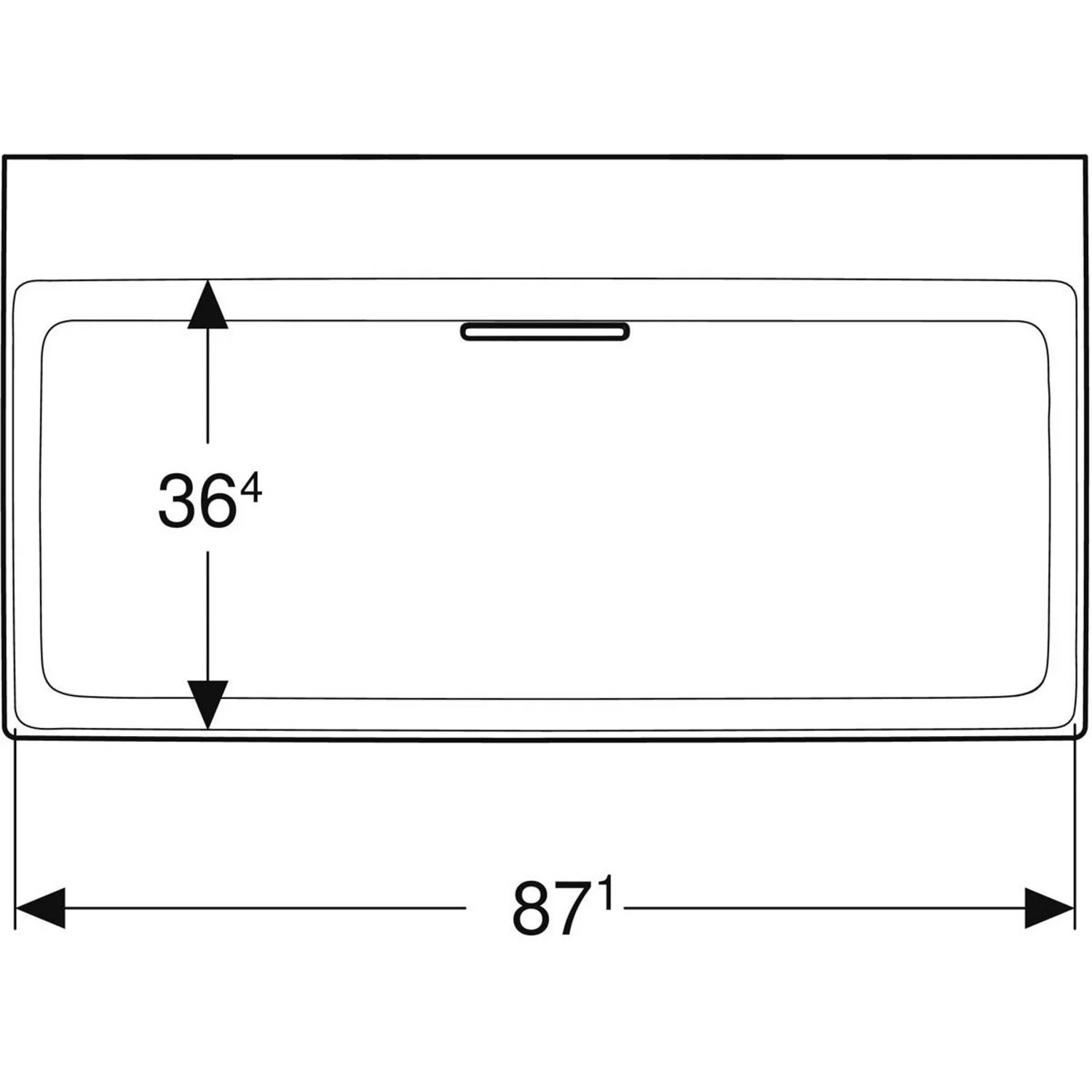 Geberit ONE Waschtisch 90 cm, Abgang horizontal, ohne Hahnloch, ohne Überlauf Bild 5