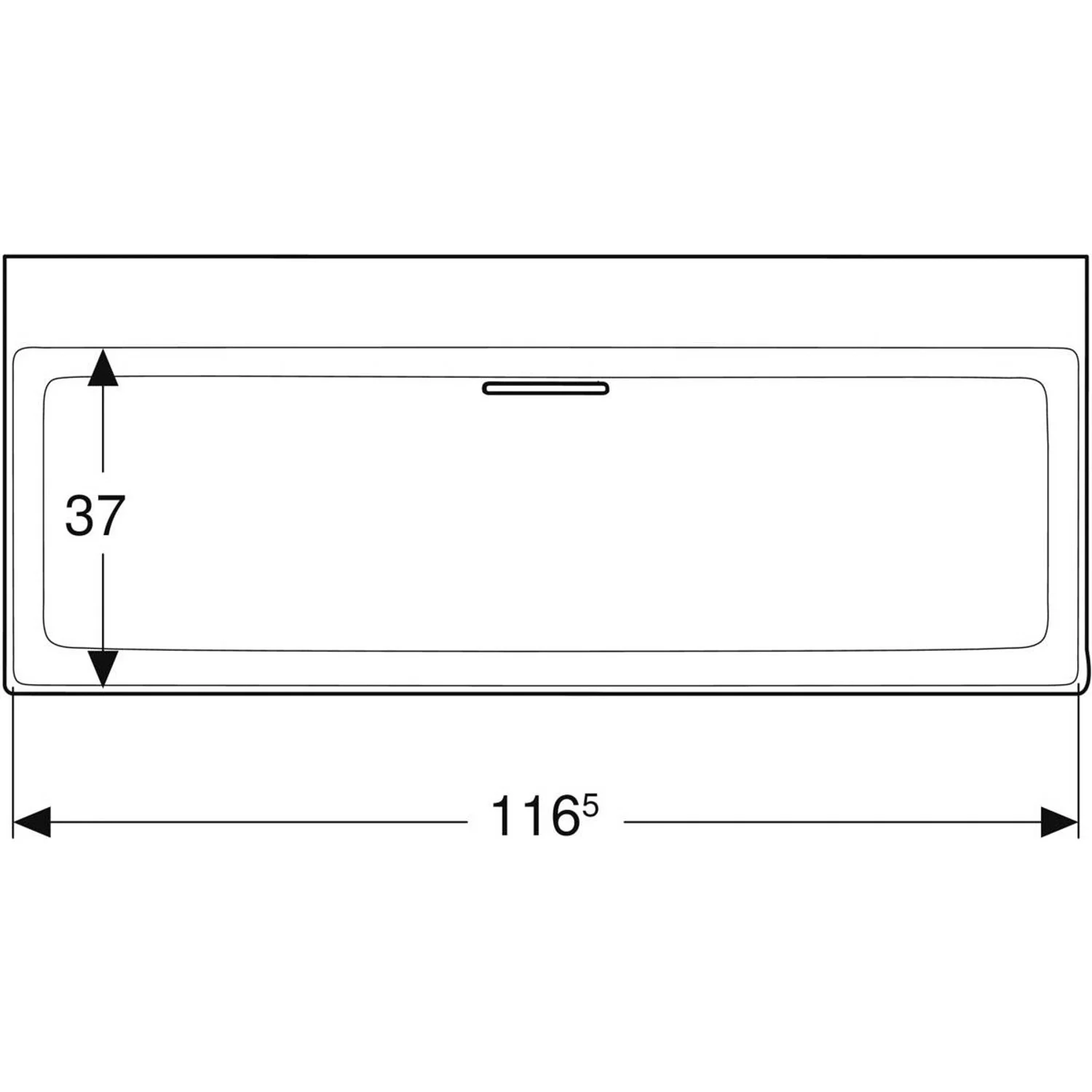 Geberit ONE Waschtisch 120 cm, Abgang horizontal, ohne Hahnloch, ohne Überlauf Bild 5