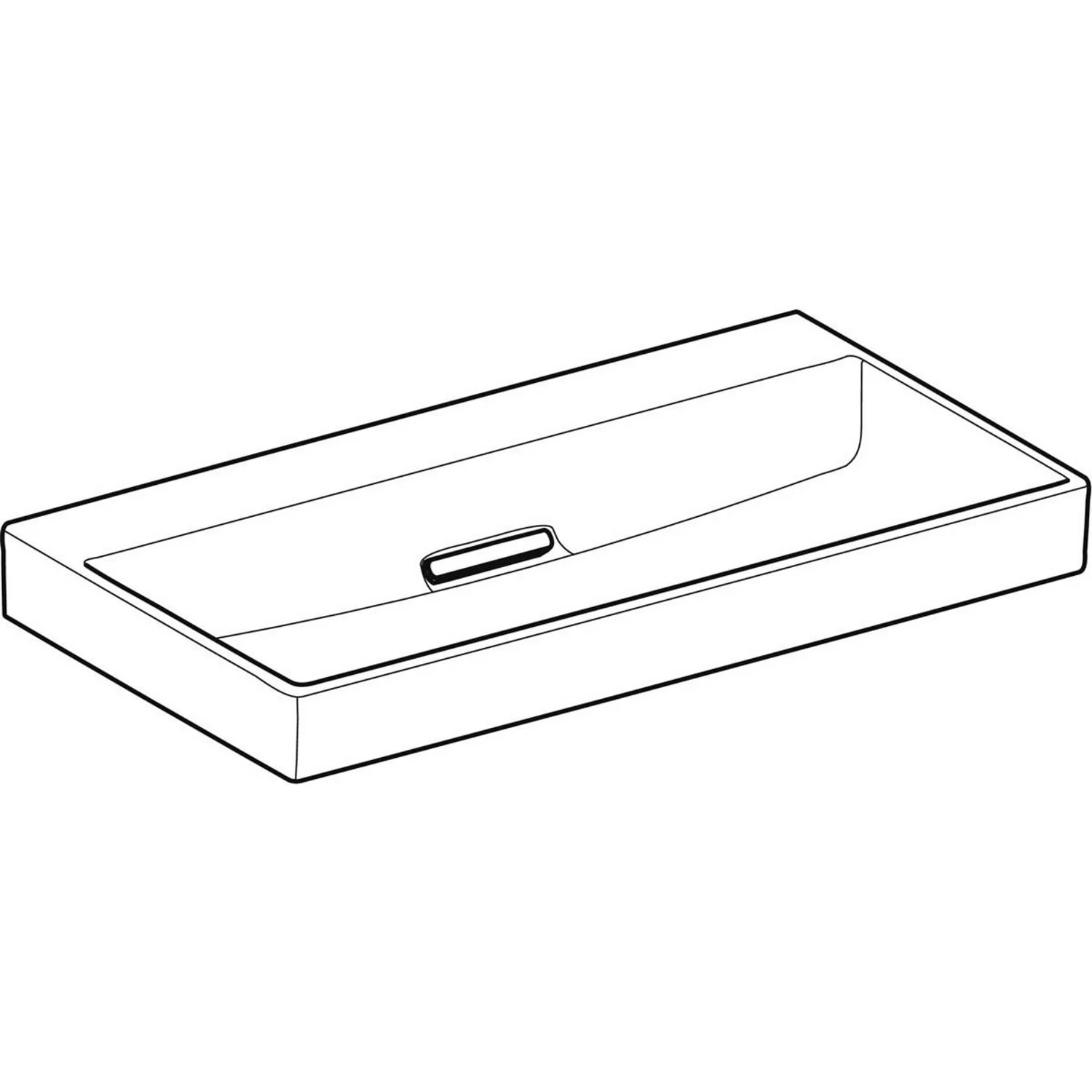 Geberit ONE Waschtisch 90 cm, Abgang horizontal, ohne Hahnloch, ohne Überlauf Bild 6