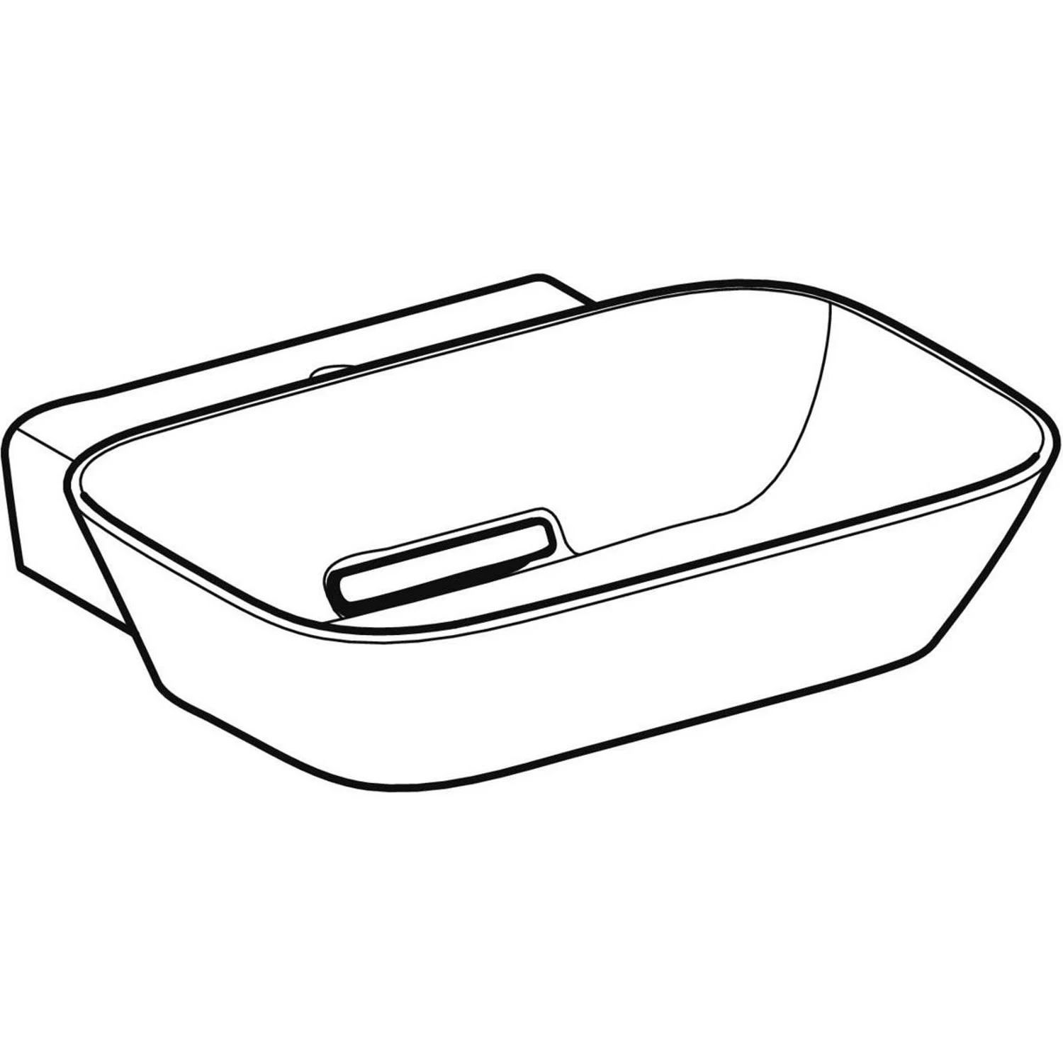 Geberit ONE Aufsatzwaschtisch Schalenform, 1 Hahnloch, ohne Überlauf, Abgang horizontal Bild 9
