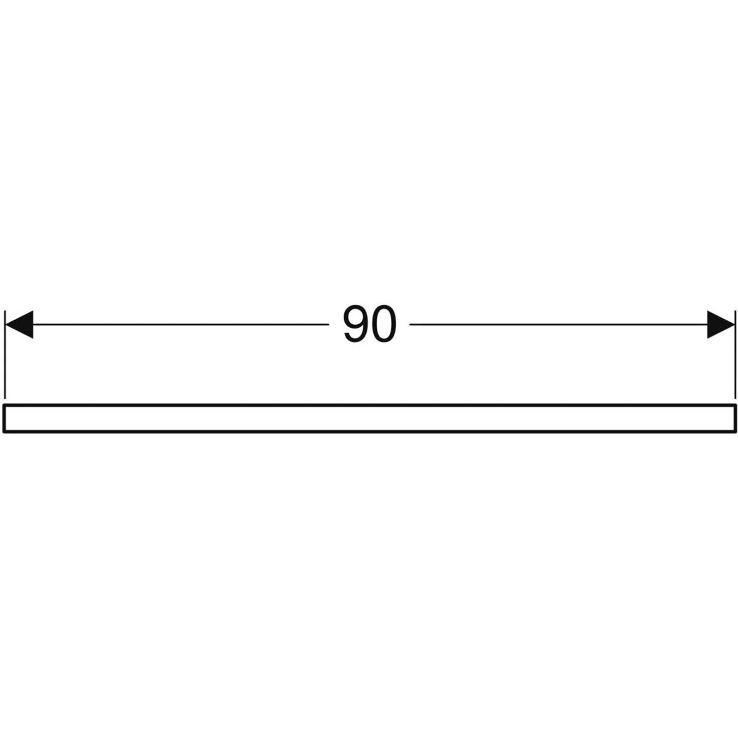 Geberit ONE Waschtischplatte, Ausschnitt mittig, für Aufsatzwaschtisch, 90 cm Bild 3