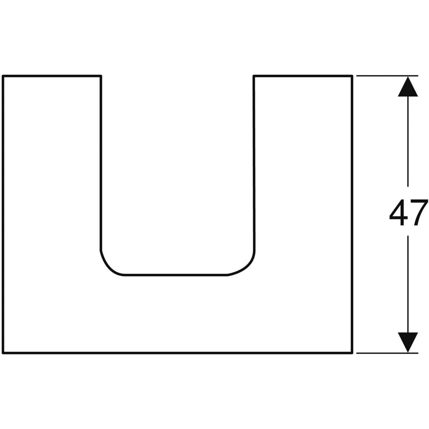 Geberit ONE Waschtischplatte, Ausschnitt mittig, für Aufsatzwaschtisch Schalenform, 60 cm Bild 5