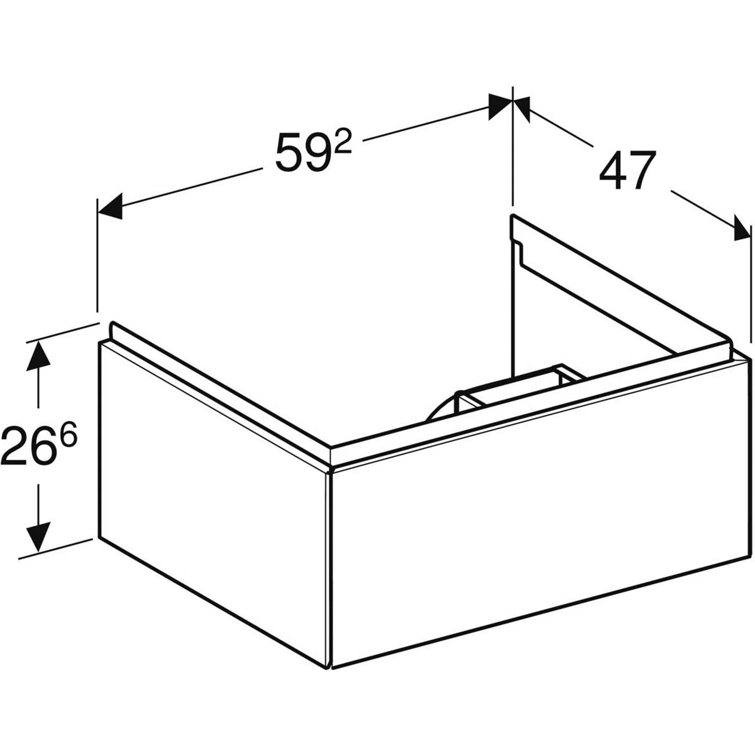 Geberit ONE Waschtischunterschrank, 1 Schublade, 60 cm Bild 2
