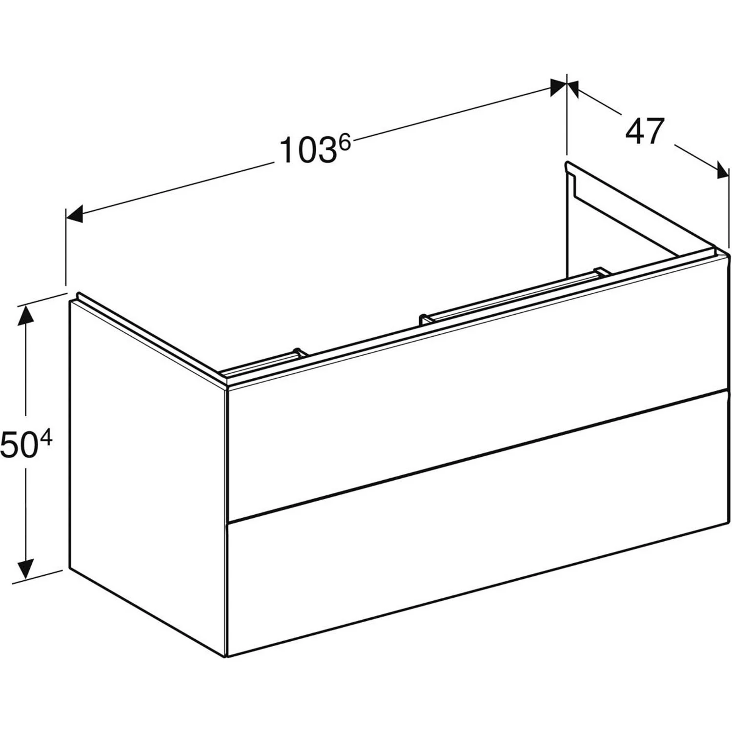 Geberit ONE Waschtischunterschrank, 2 Schubladen, 105 cm Bild 2