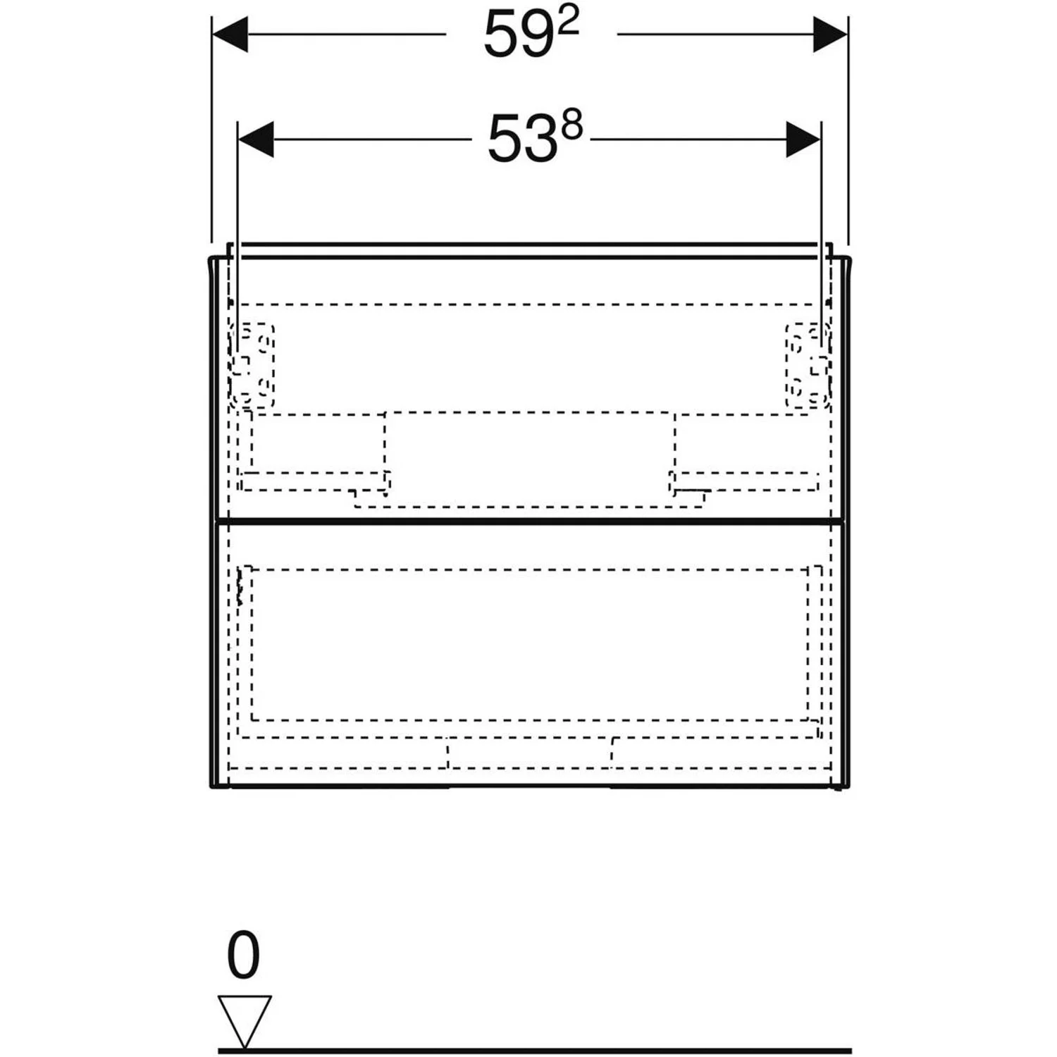 Geberit ONE Waschtischunterschrank, 2 Schubladen, 60 cm Bild 3