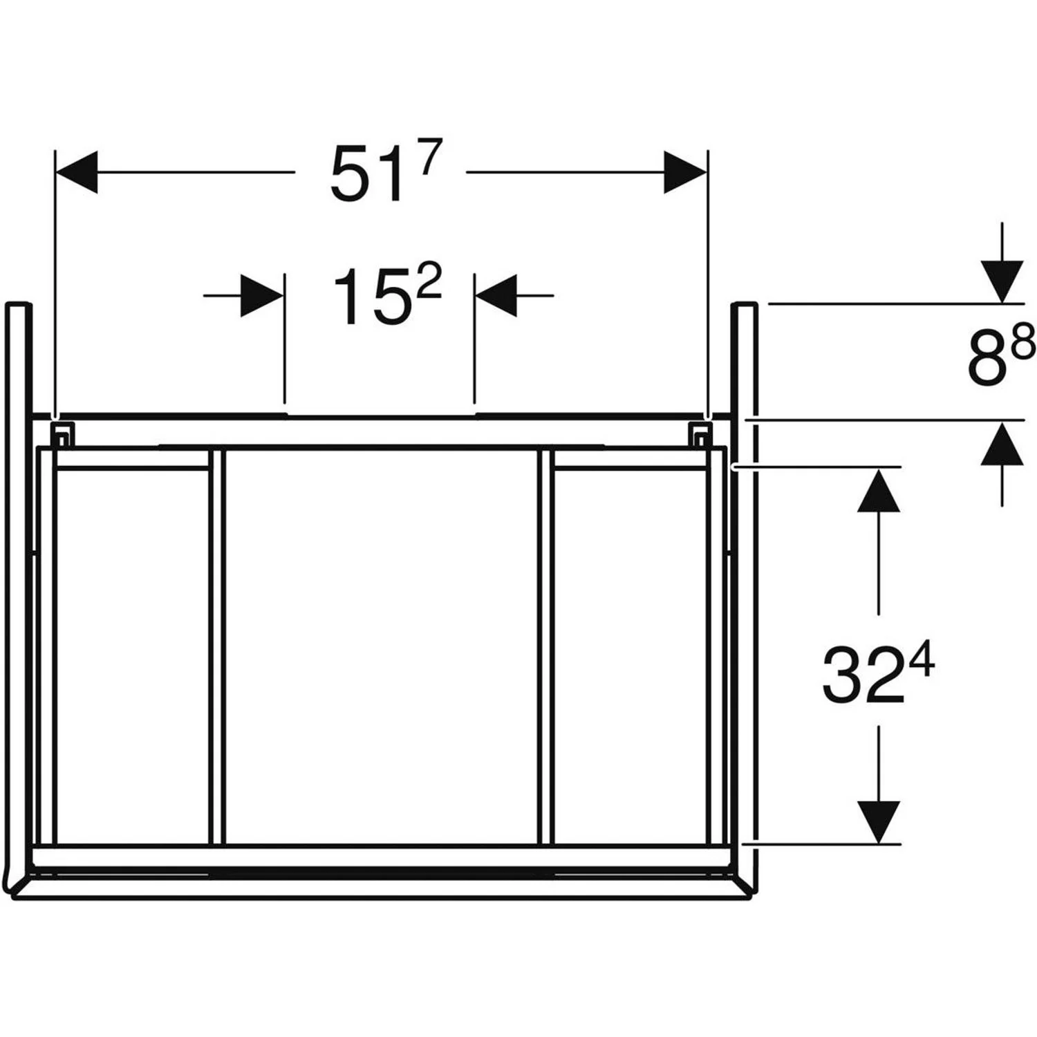 Geberit ONE Waschtischunterschrank, 2 Schubladen, 60 cm Bild 5