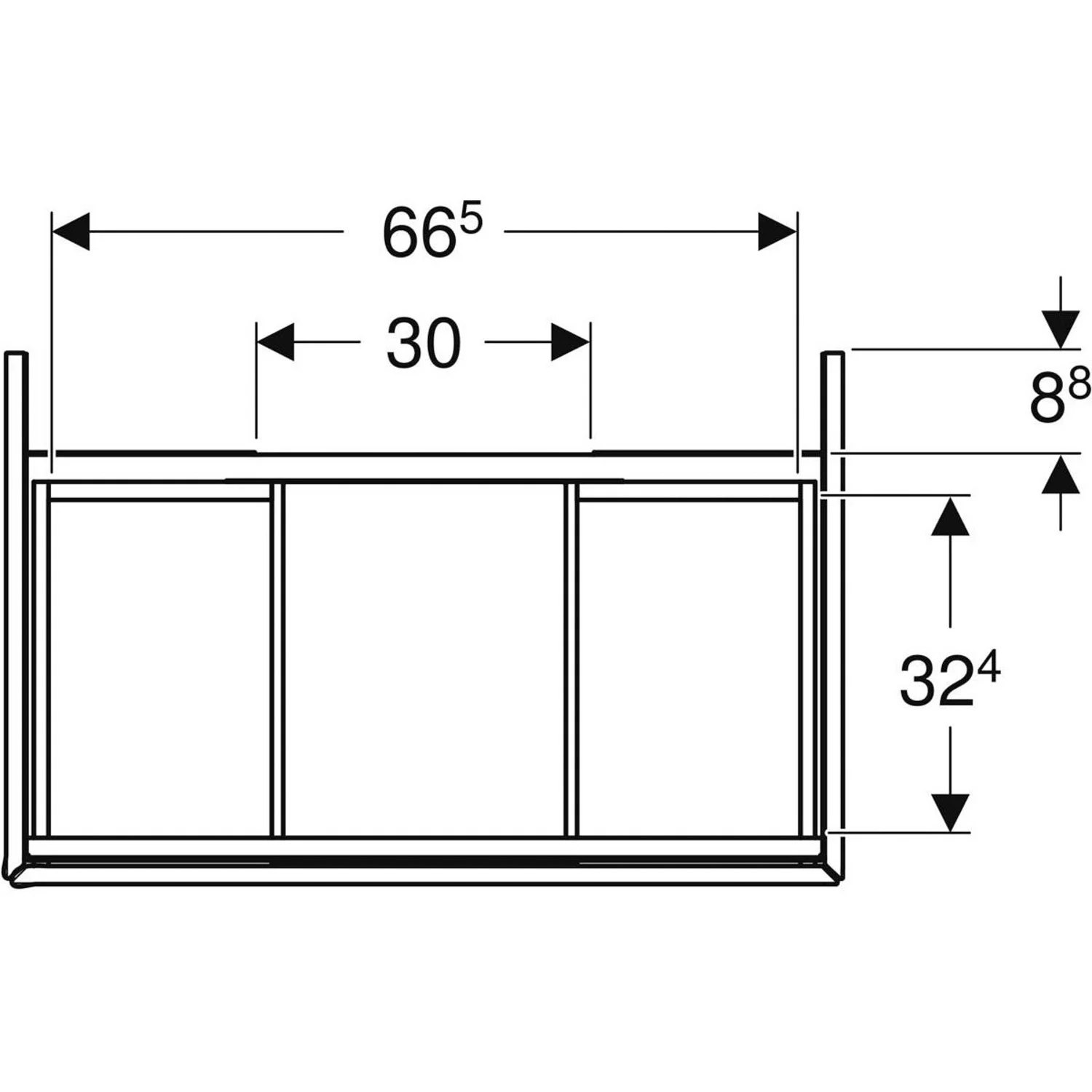 Geberit ONE Waschtischunterschrank, 2 Schubladen, 75 cm Bild 5