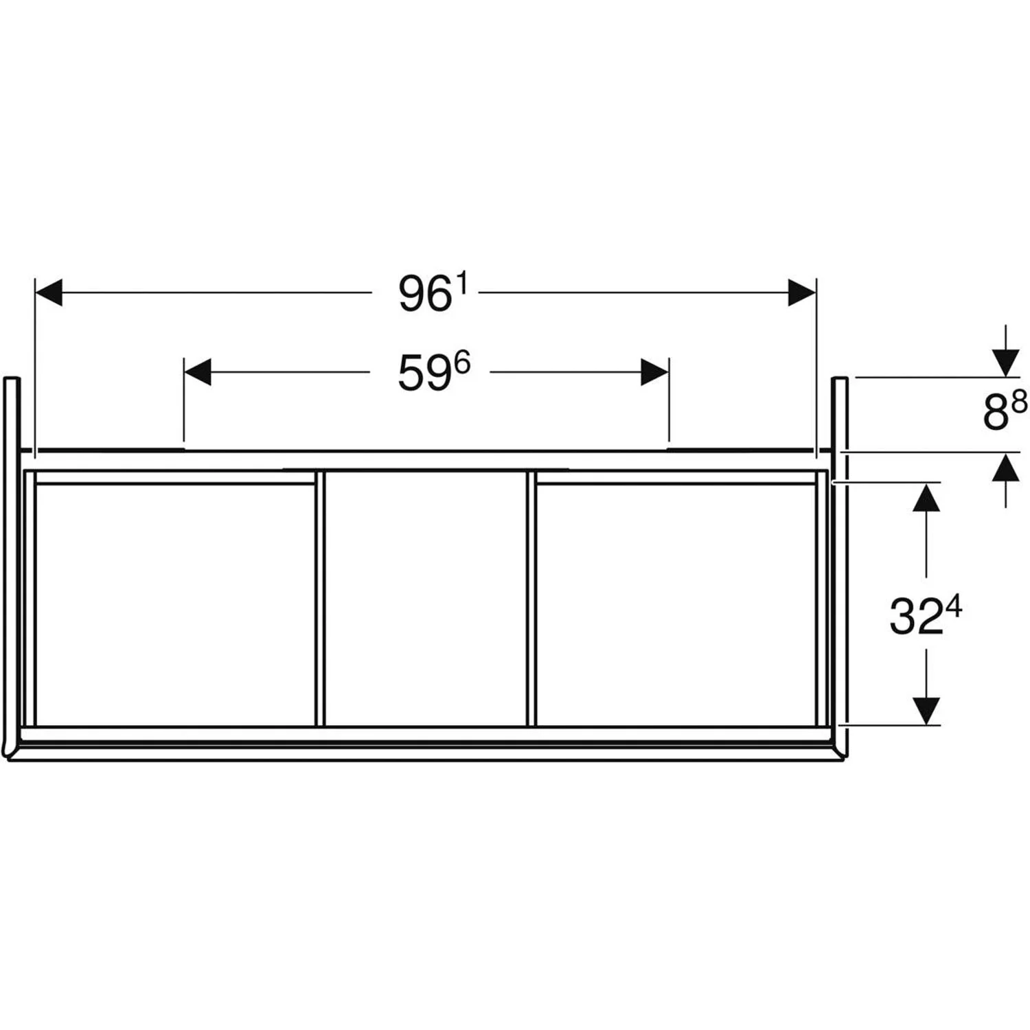 Geberit ONE Waschtischunterschrank, 2 Schubladen, 105 cm Bild 5