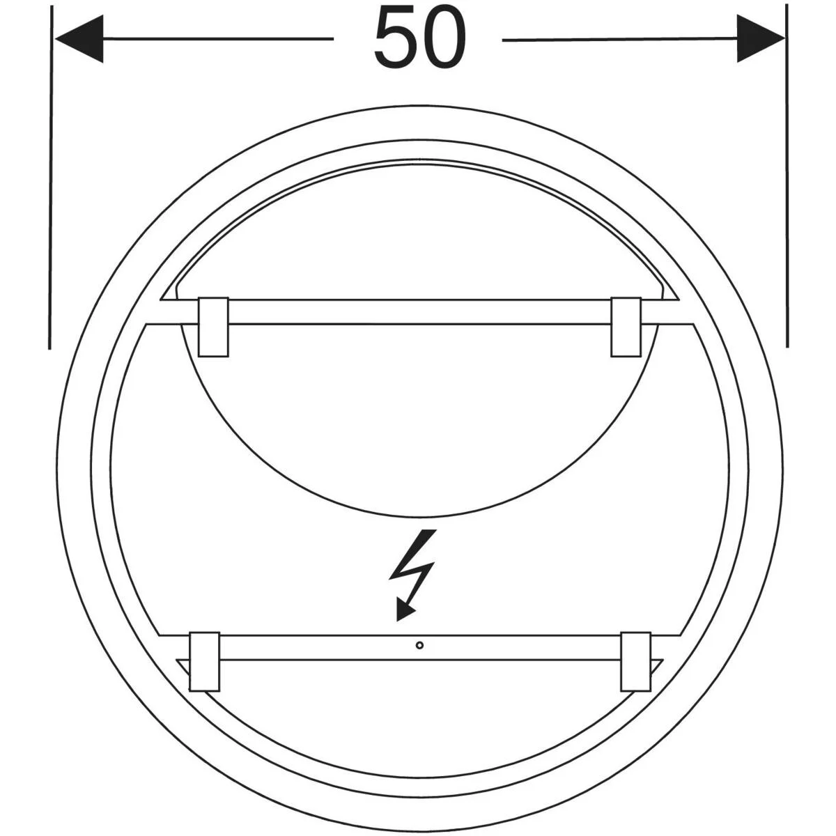 Geberit Option Round Badspiegel Ø 50 cm mit direkter und indirekter Beleuchtung Bild 2
