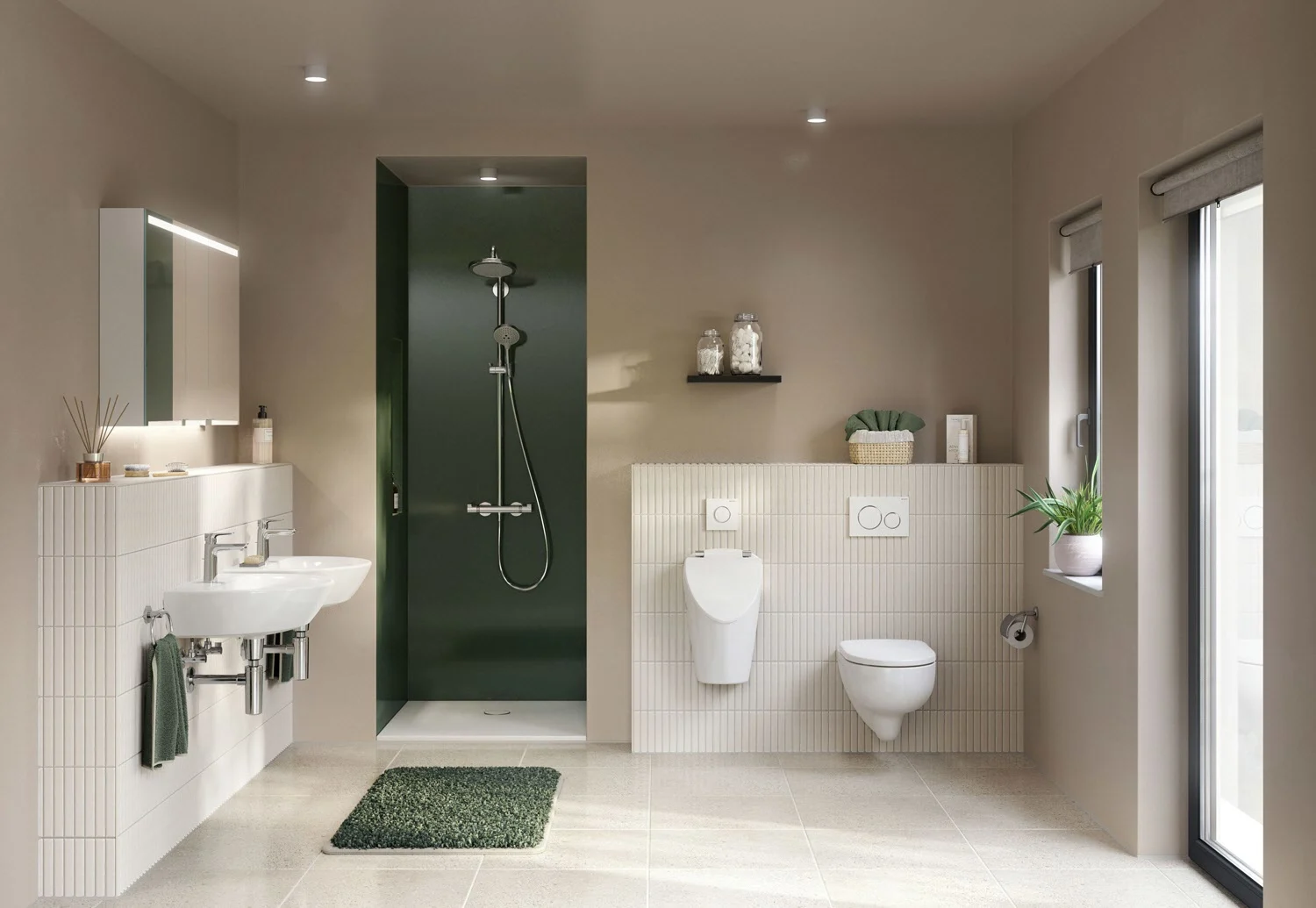 Geberit Renova S Urinal mit Deckel Zulauf von hinten, Abgang nach hinten oder unten Bild 6