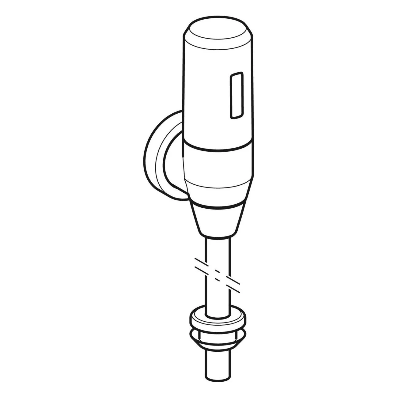 Geberit Druckspüler für Urinal, elektronische Spülauslösung, Batteriebetrieb, Aufputz Bild 2