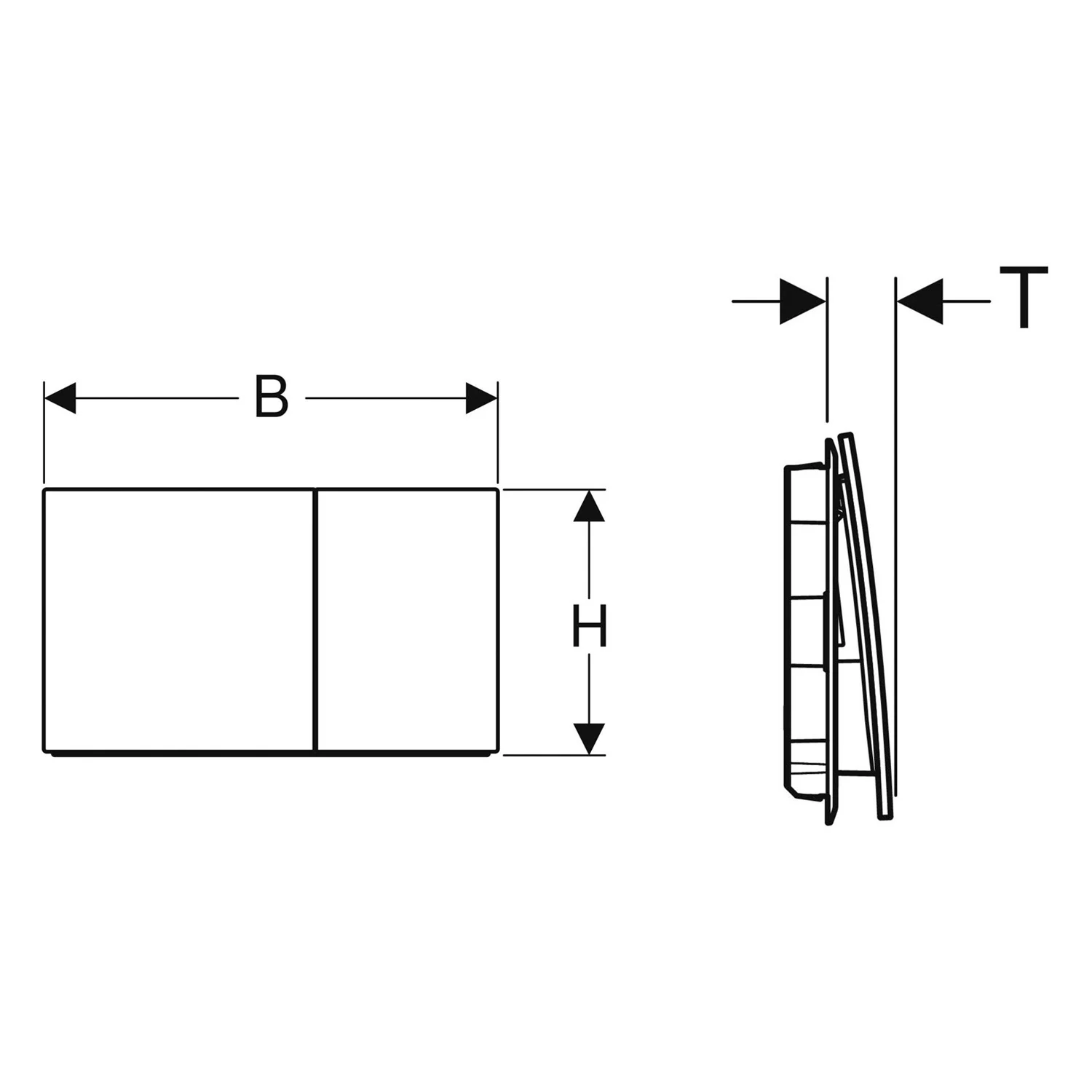 Geberit Betätigungsplatte Sigma70, für 2-Mengenspülung Bild 4