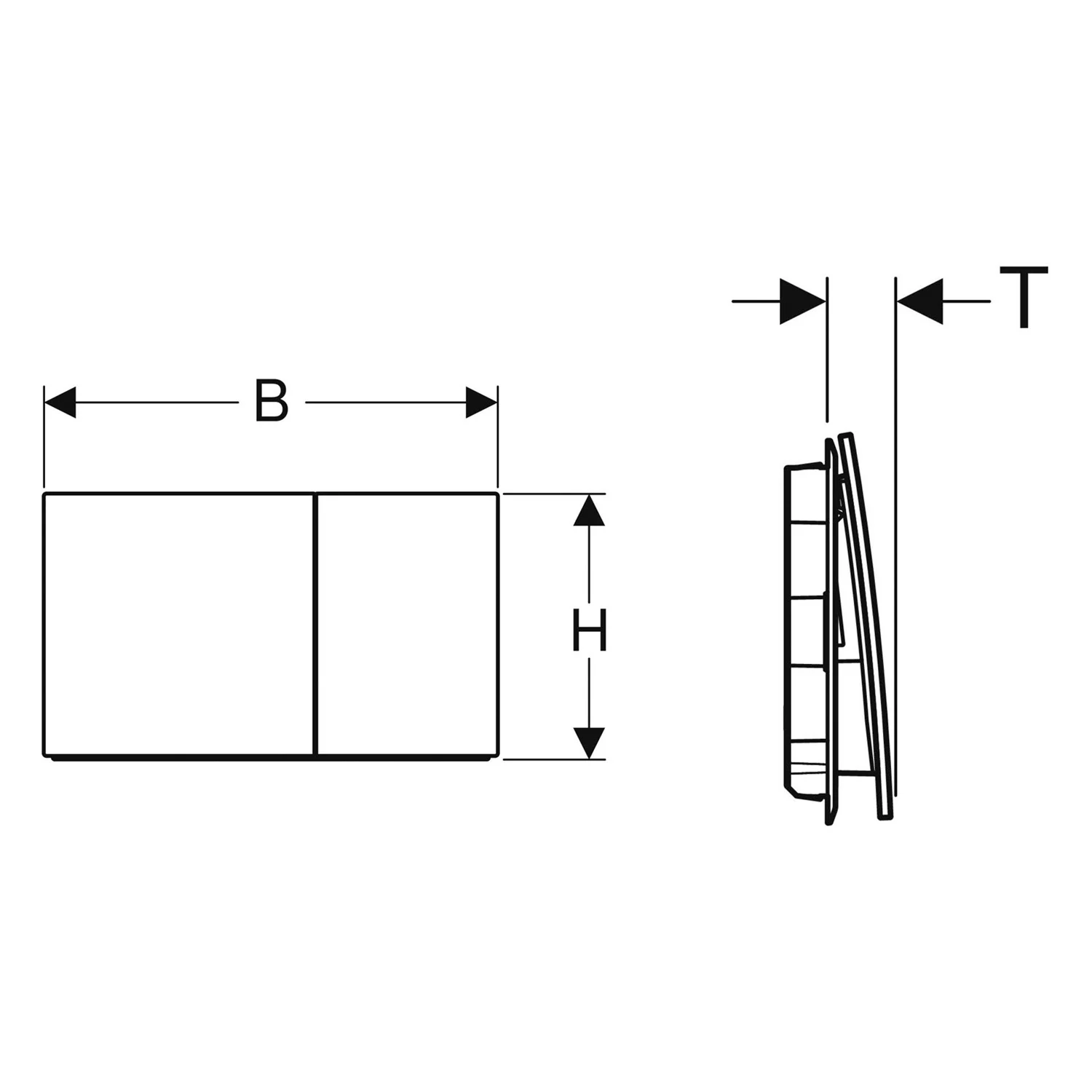 Geberit Betätigungsplatte Sigma70, für 2-Mengenspülung Bild 5
