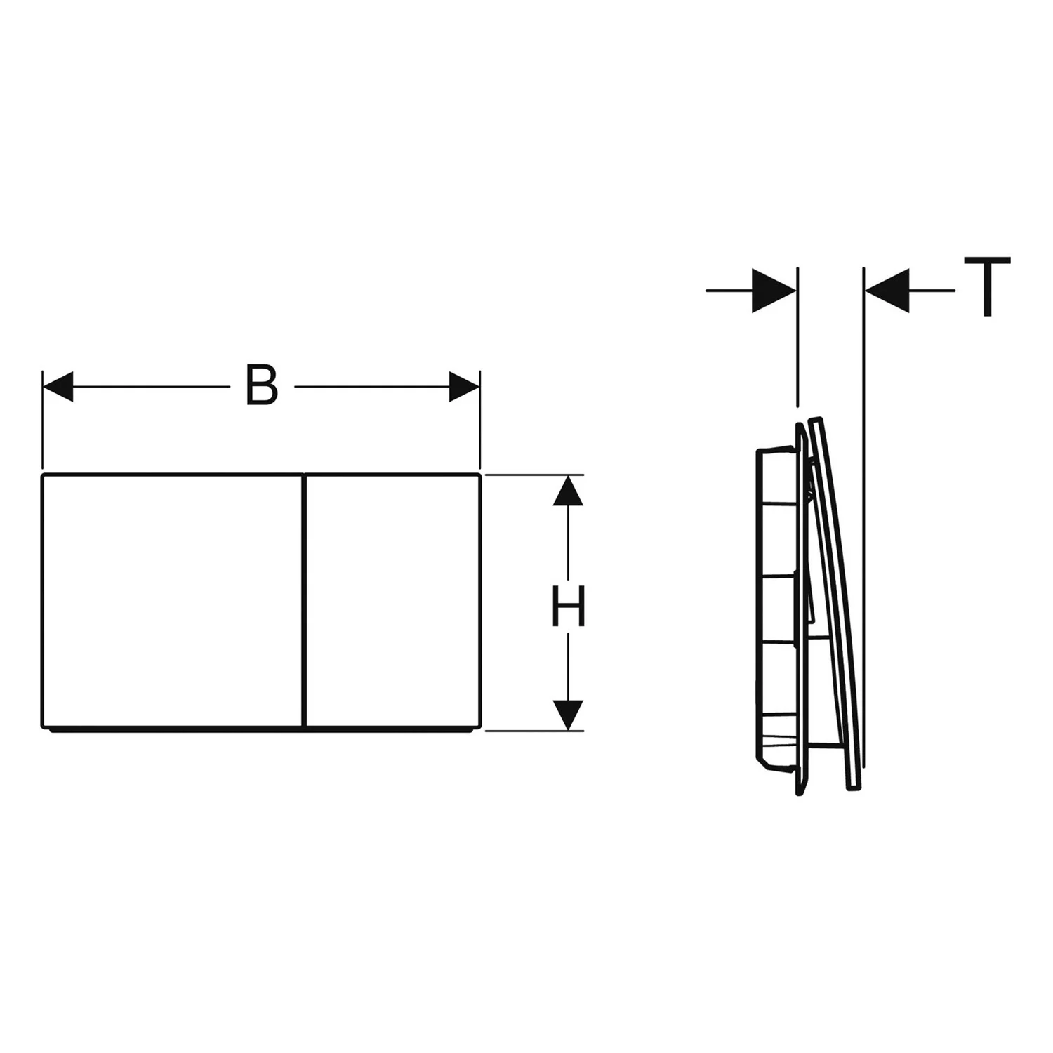 Geberit Betätigungsplatte Sigma70, für 2-Mengenspülung Bild 5
