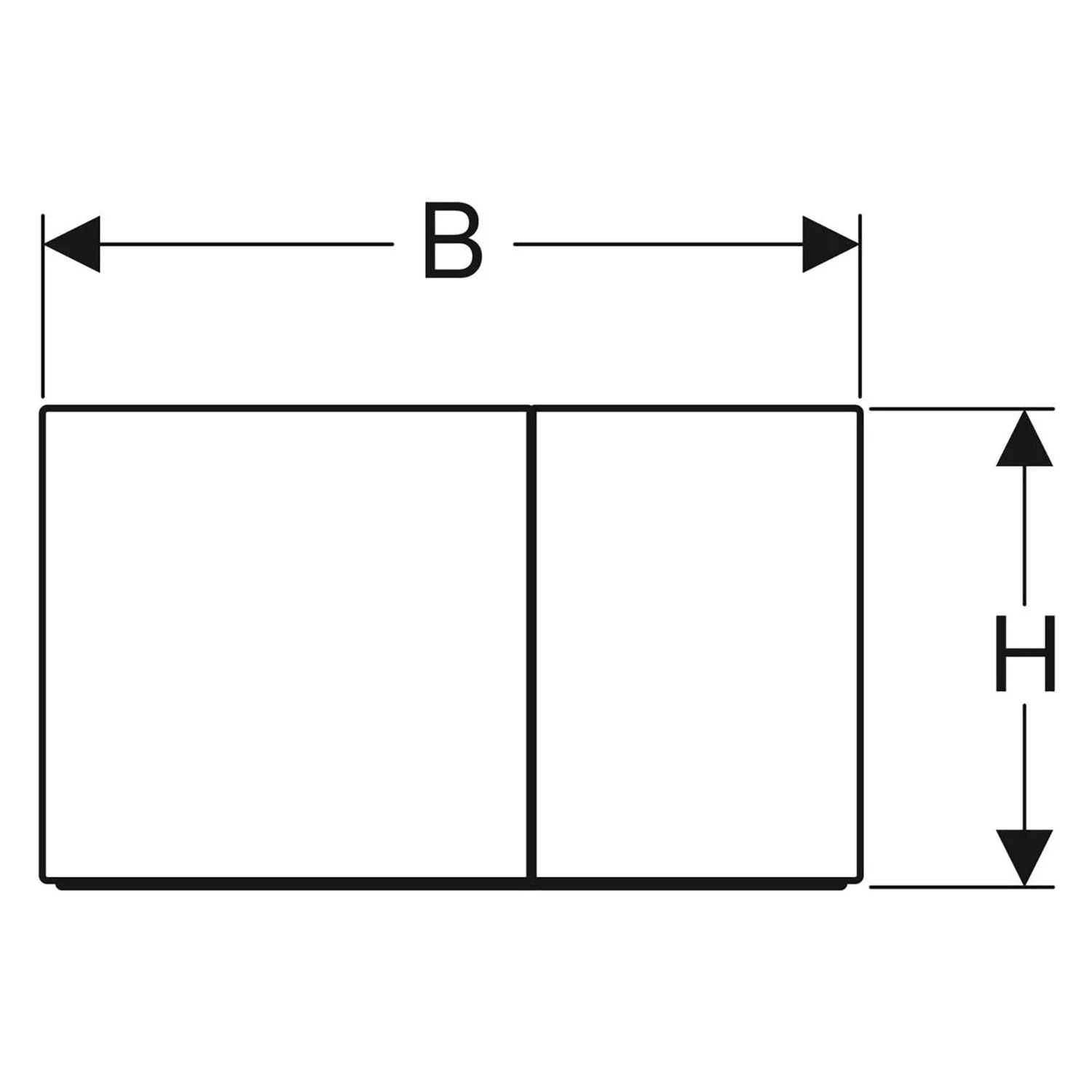 Geberit Betätigungsplatte Sigma70, für 2-Mengenspülung Bild 4
