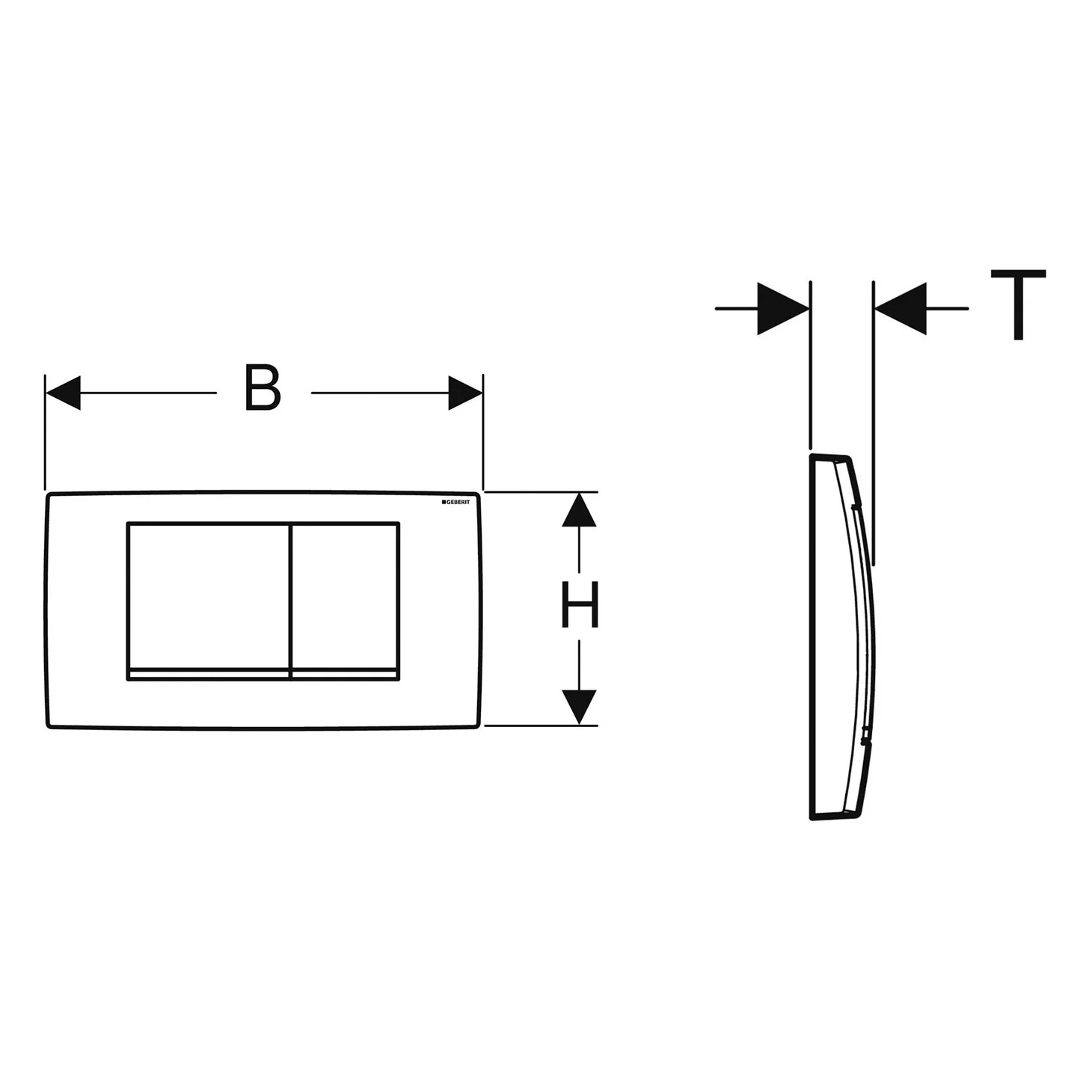 Geberit Twinline 30 Betätigungsplatte für 2-Mengen Spülung Bild 2