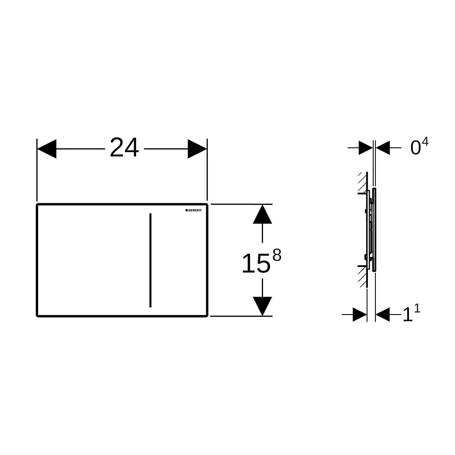 Geberit Betätigungsplatte Sigma70 für 2-Mengen-Sp. ET sand-grau/Glas Bild 3