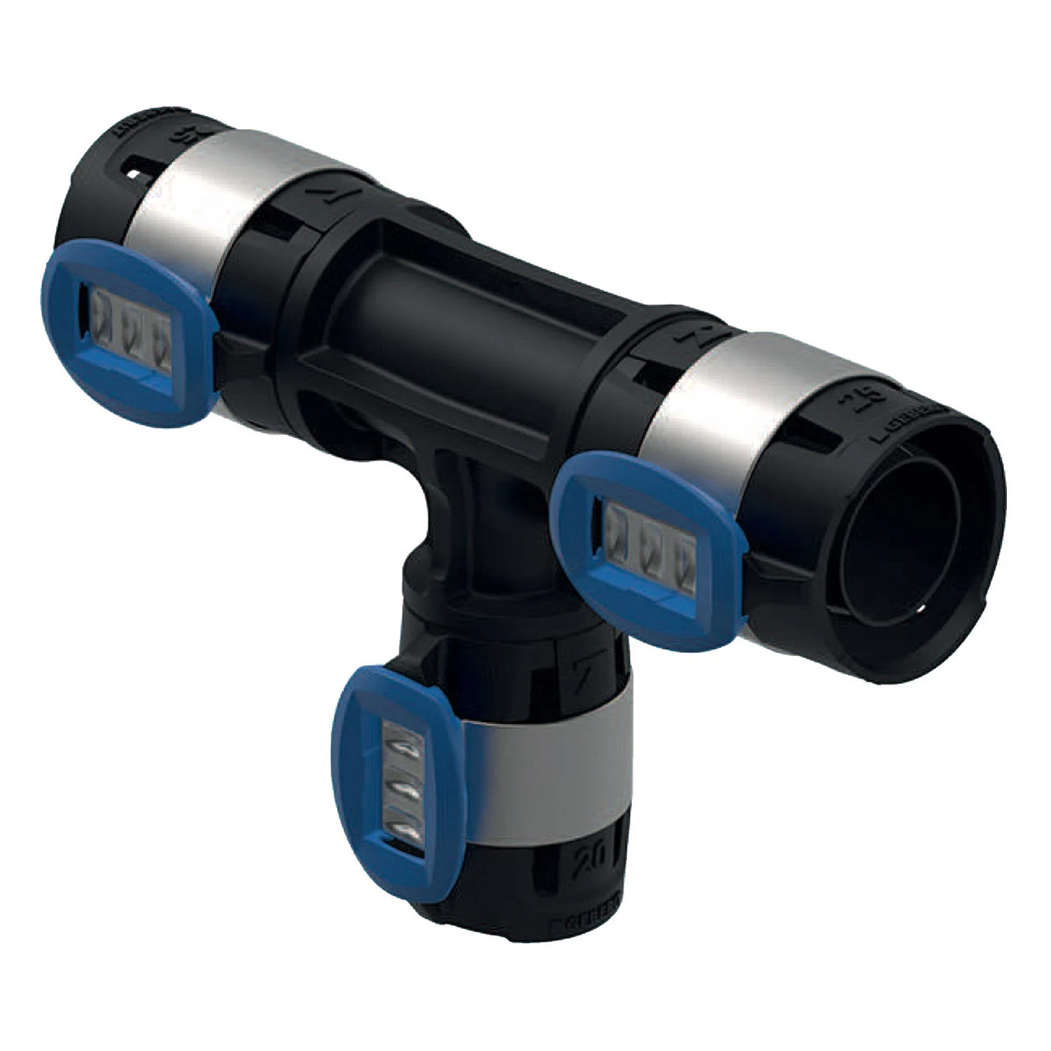 Geberit FlowFit T-Stück reduziert: Werkstoff=PPSU, d=16mm, d1=20mm, d2=16mm