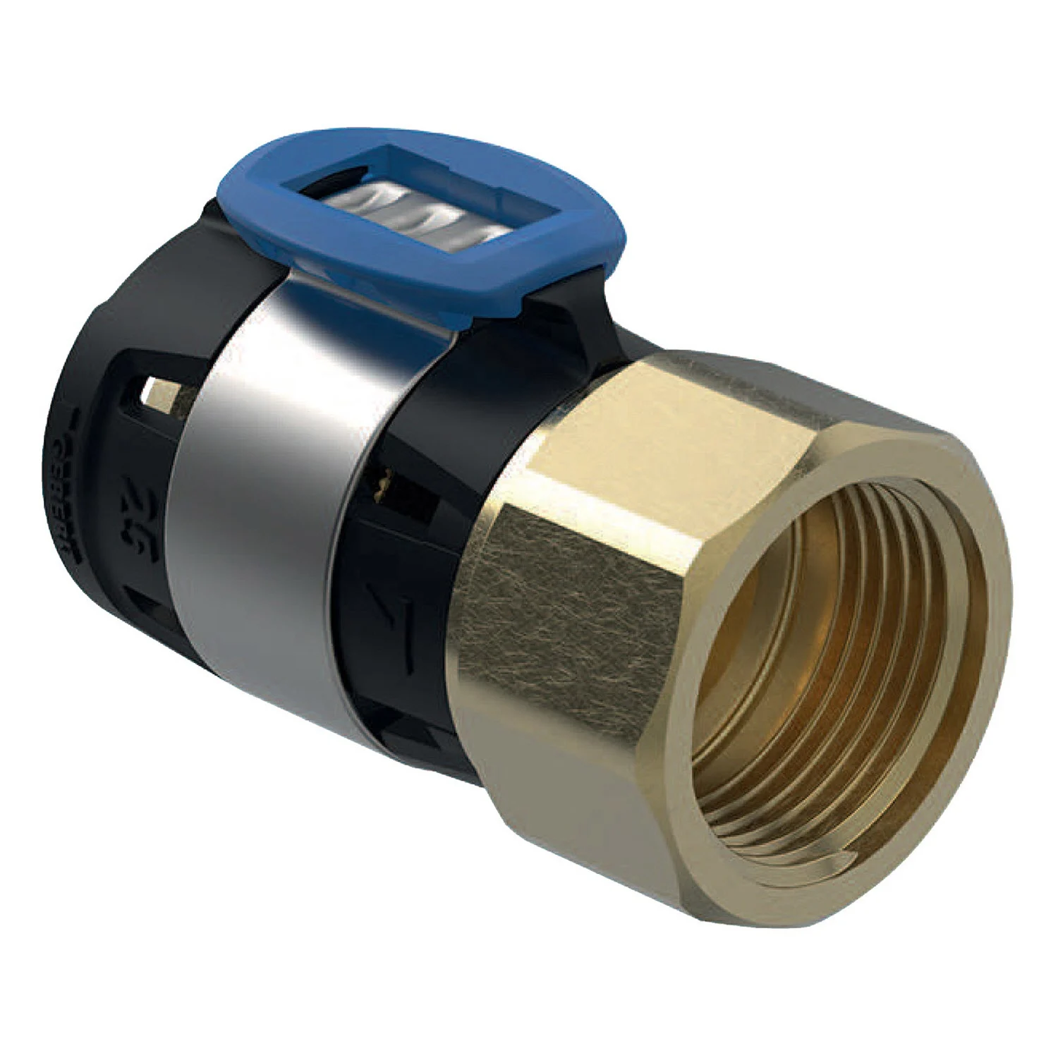 Geberit FlowFit Übergang mit Innengewinde: Werkstoff=Bleifreie Siliziumbronze, d=20mm, Rp=1/2″