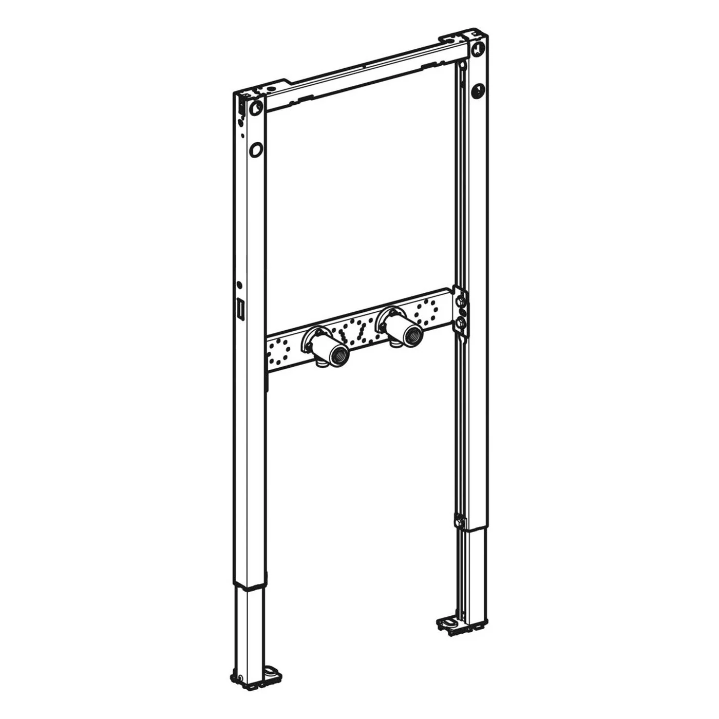 Geberit Duofix Element für Dusche und Badewanne, 98–112 cm, Wandarmatur Aufputz Bild 2