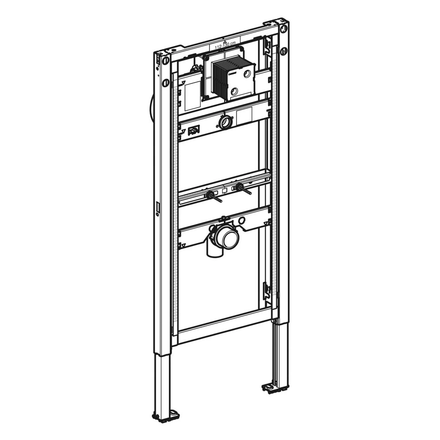 Geberit Duofix Element für Urinal, 112 - 130 cm universell Bild 2