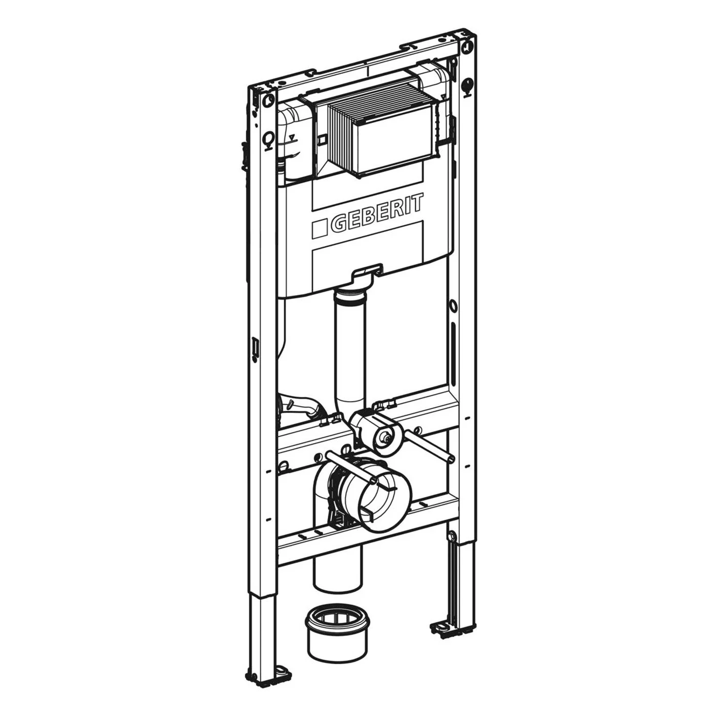Geberit Duofix Element für Wand-WC, 112 cm mit Omega Unterputzspülkasten 12 cm Bild 2