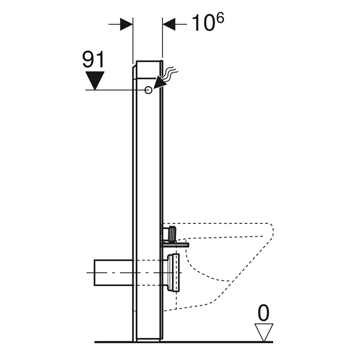 Geberit Monolith Plus Sanitärmodul für Wand-WC, 101 cm, Frontverkleidung aus Glas Bild 4