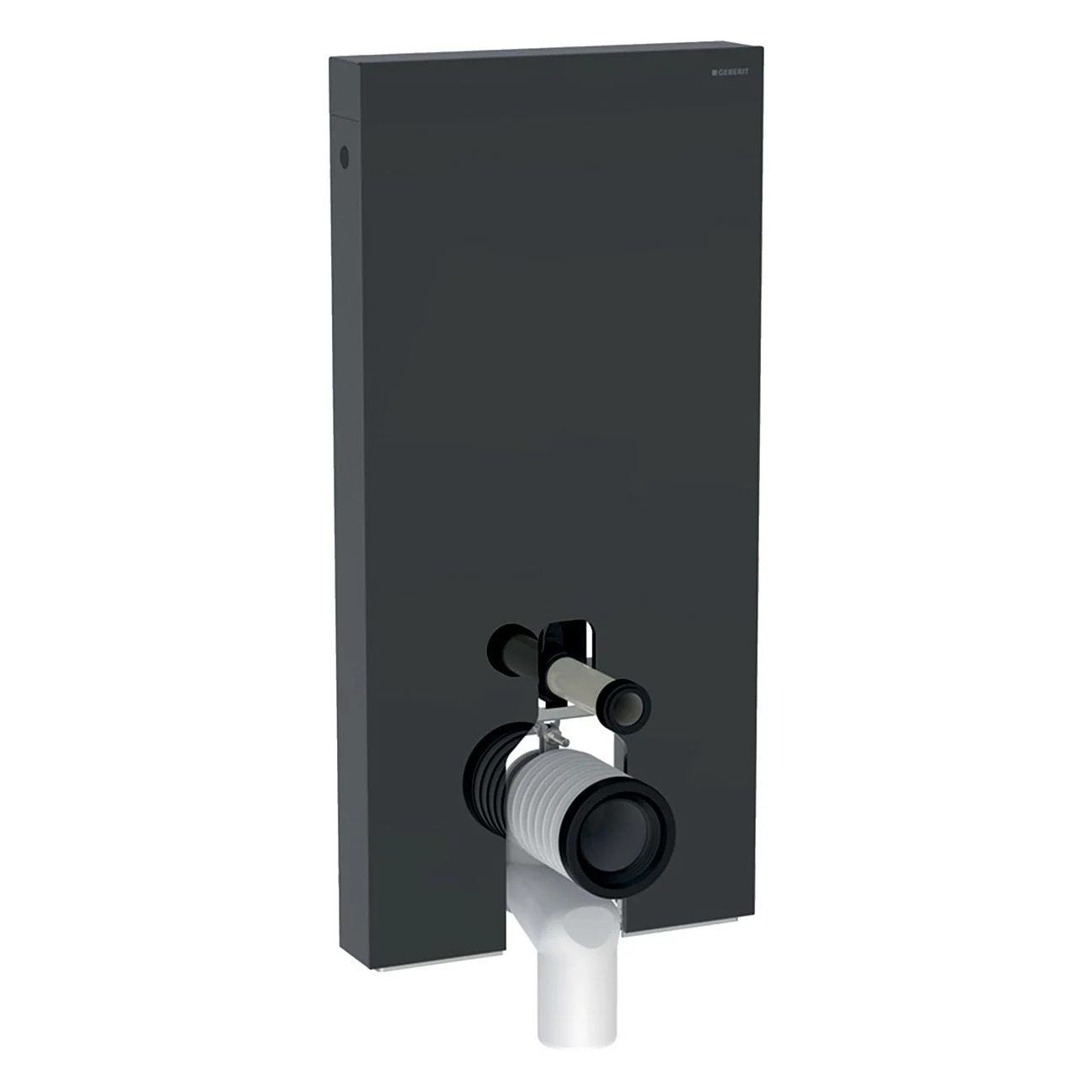 Geberit Monolith Sanitärmodul für Stand-WC, 101 cm, mit P-Anschlussbogen, Wasseranschluss seitlich