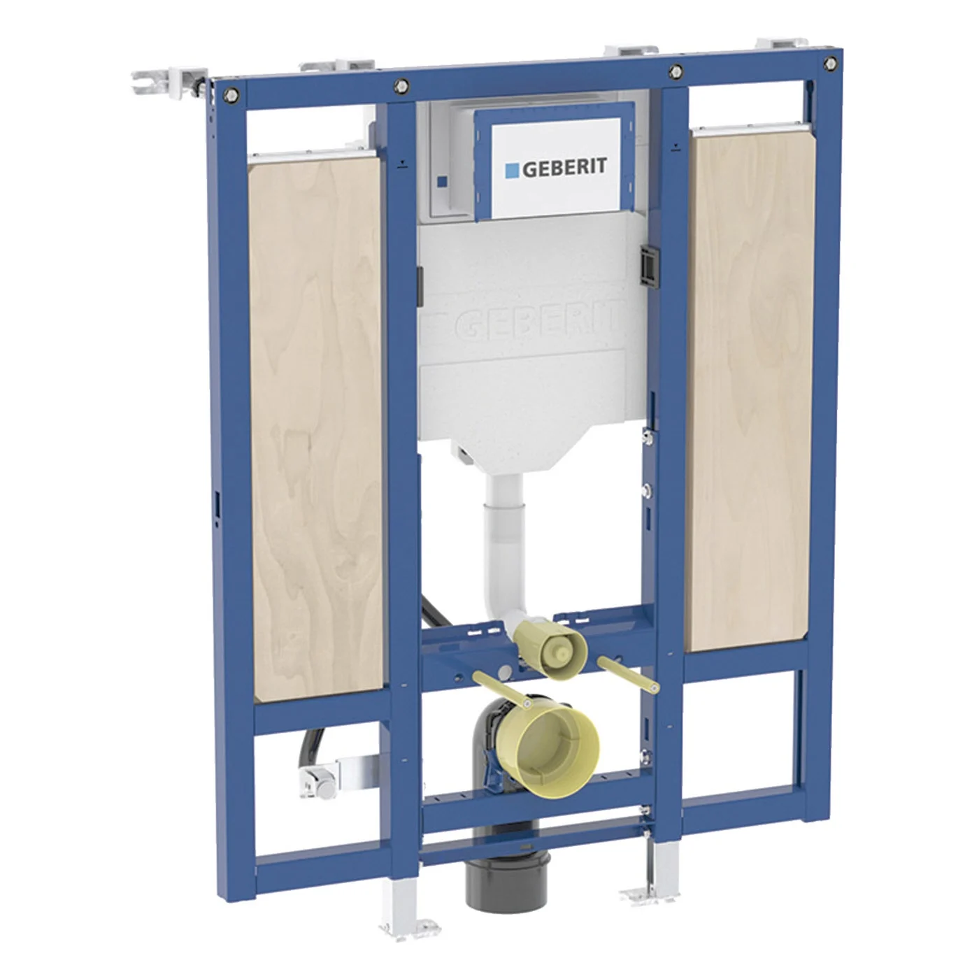 Geberit Duofix Element für Wand-WC, 112 cm, mit Sigma UP-Spülkasten 12 cm, barrierefrei, für Stütz- und Haltegriffe, für Betätigung von vorne