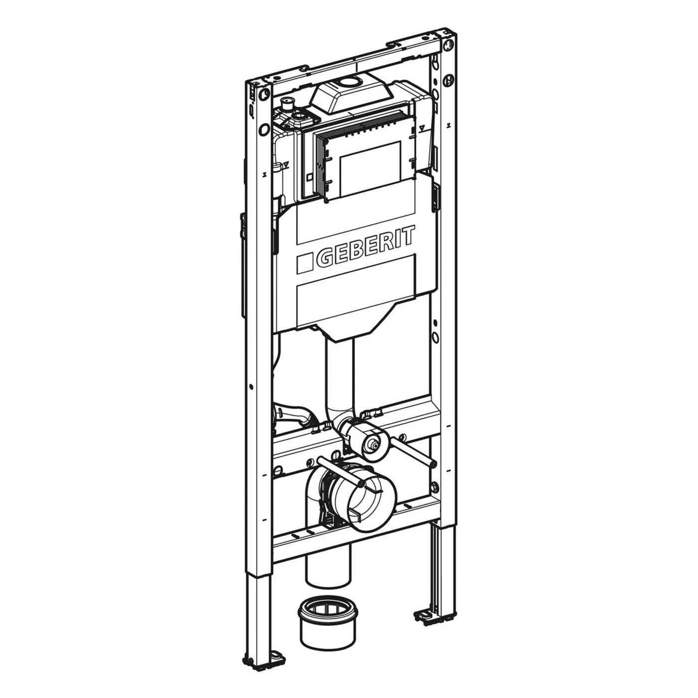 Geberit Duofix Element für Wand-WC, 120 cm, Sigma UP-Spülkasten 12 cm, HS30 Hygienespülung Bild 2