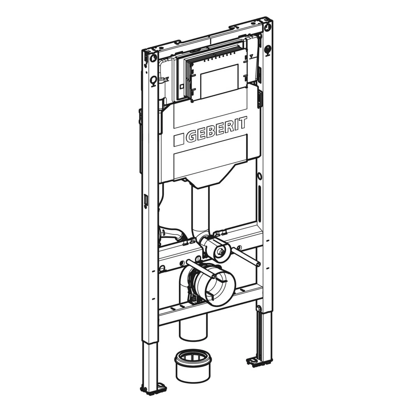 Geberit Duofix Element für Wand-WC, 112 cm, mit Sigma UP-Spülkasten 12 cm, für Betätigung von vorne Bild 2