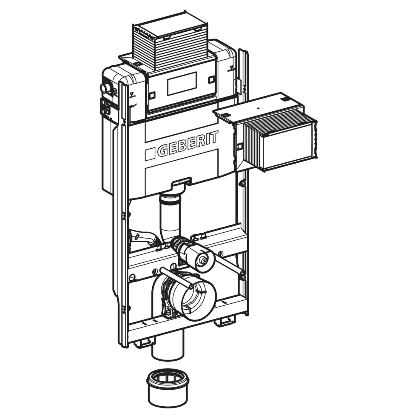 Geberit GIS Element für Wand-WC 100 cm mit Omega UP-Spülkasten 12 cm Bild 2