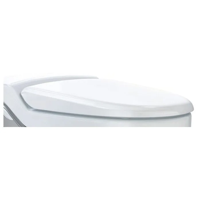 Biała pokrywa sedesowa widok z boku, Geberit