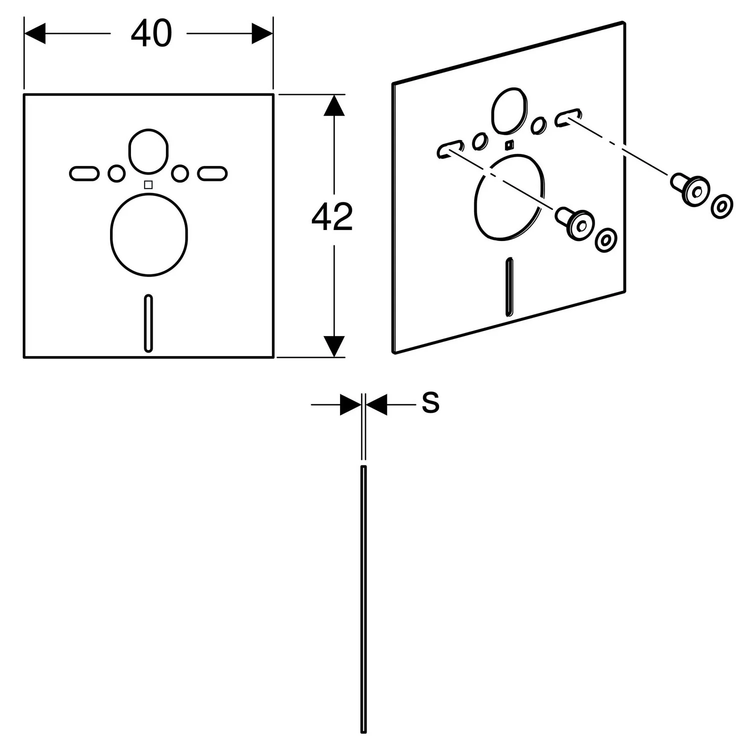 Geberit Schallschutz-Set zu Wand-WC und Wand Bidet Bild 2