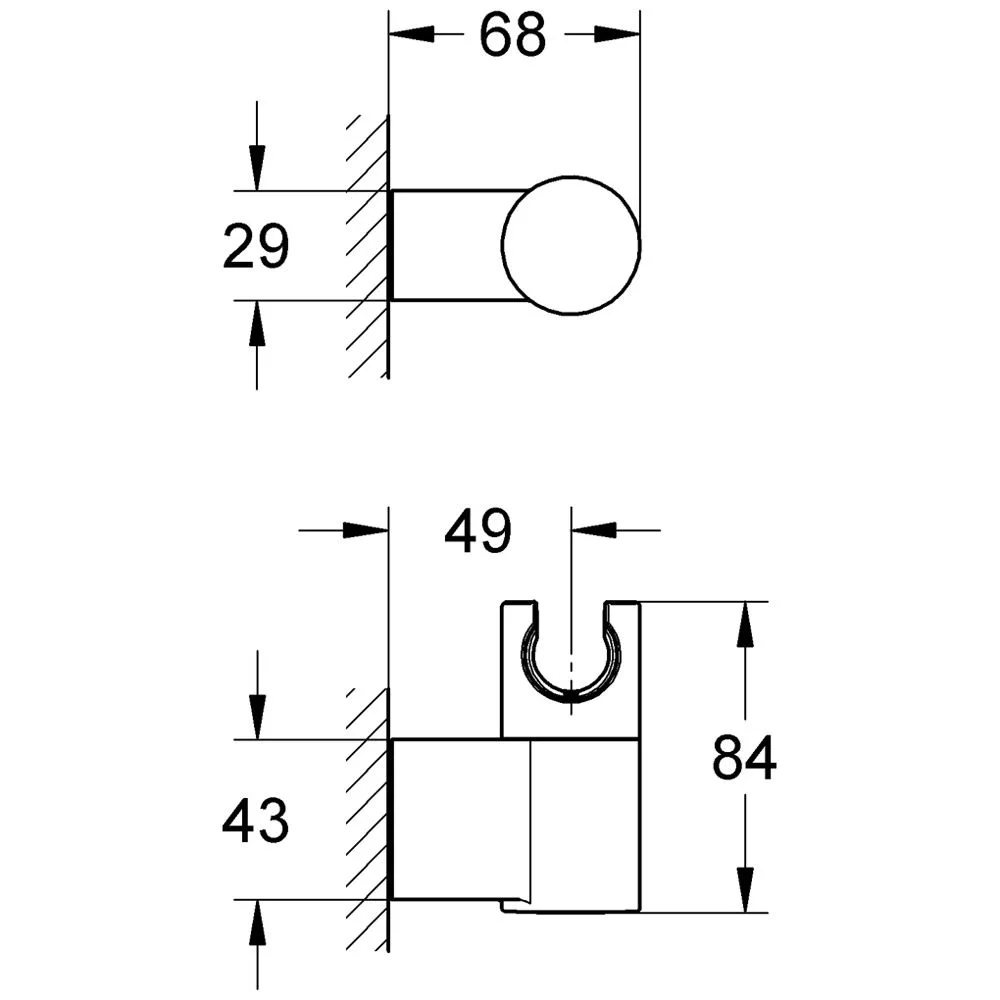 GROHE Rainshower Wandbrausehalter Bild 2
