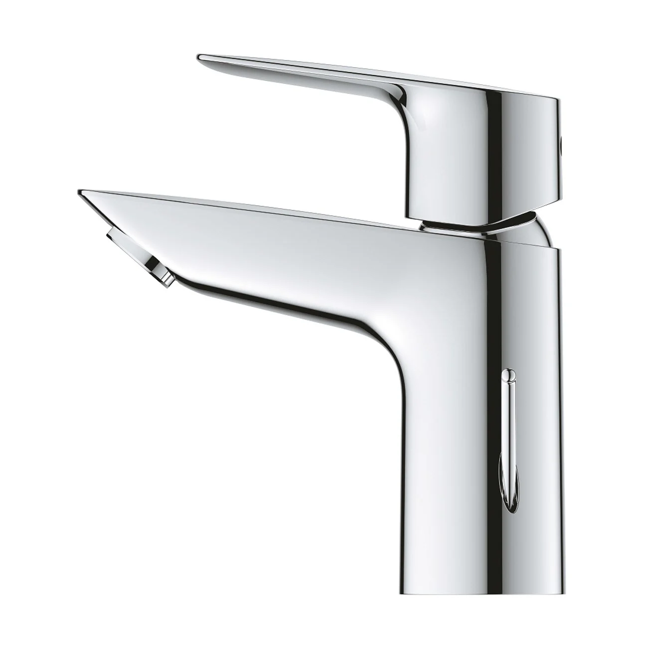 Chromowana bateria umywalkowa widok z boku, Grohe