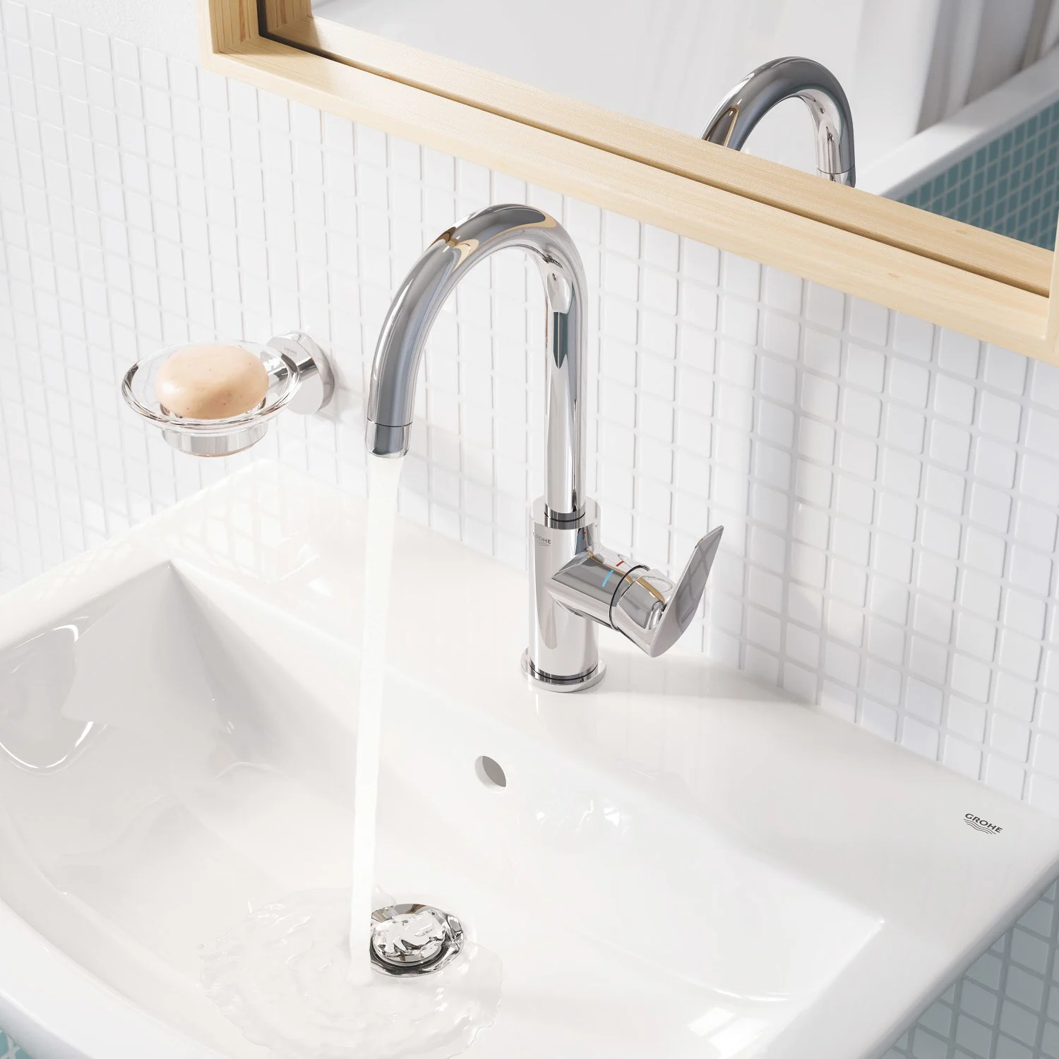 GROHE BauEdge Einhand-Waschtischbatterie, 1/2" L-Size Bild 2