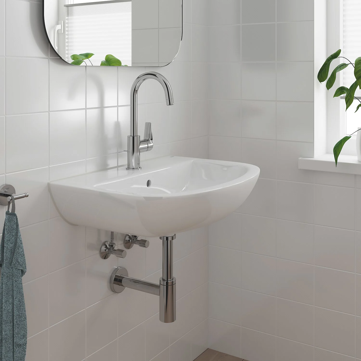 GROHE BauEdge Einhand-Waschtischbatterie, 1/2" L-Size Bild 3