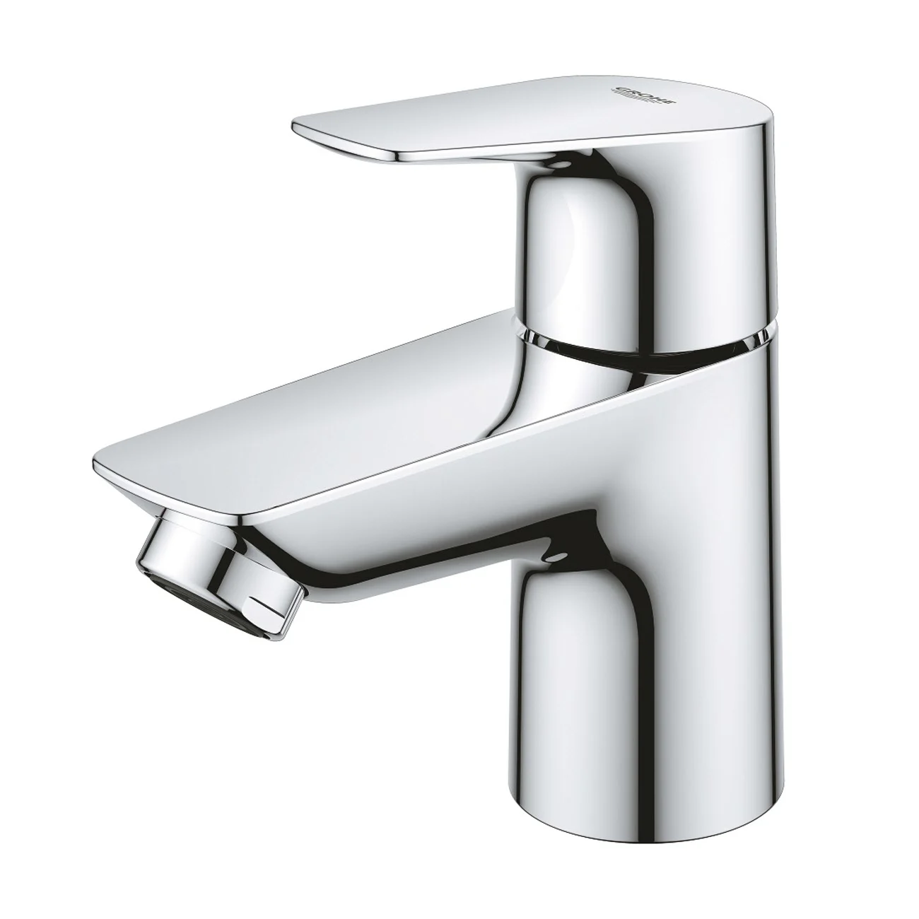 Chromowany kran stojący z widokiem z boku, Grohe